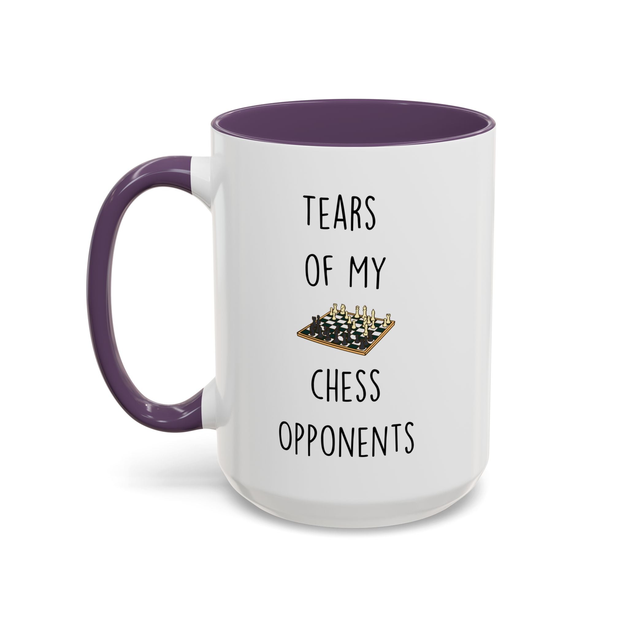 Funny Coffee Mug, Personalized Mug, Tears Of My Chess Opponents, Accent Cup (11, 15oz), Sarcastic Mug,  Tea Coffee Cup, Gift Under 20