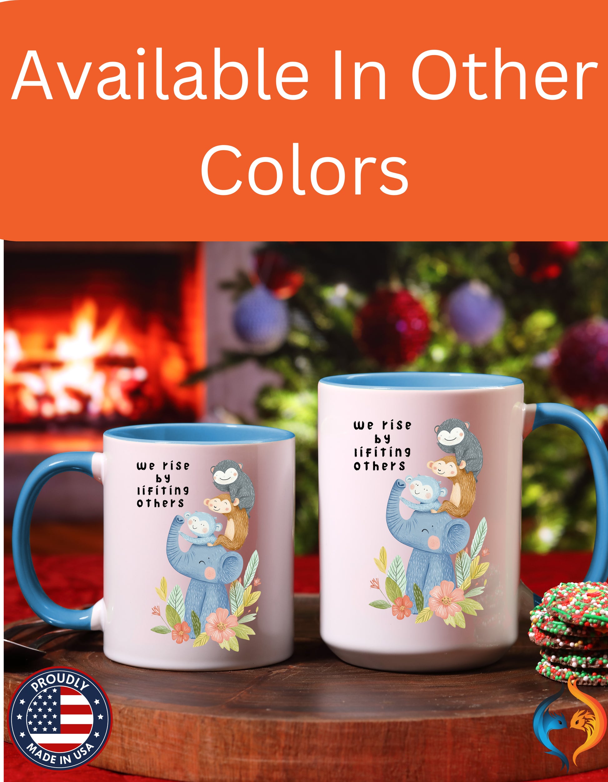 Inspirational , , We Rise By Lifting Others Mug Lifestyle Mockup | Nutty Designs