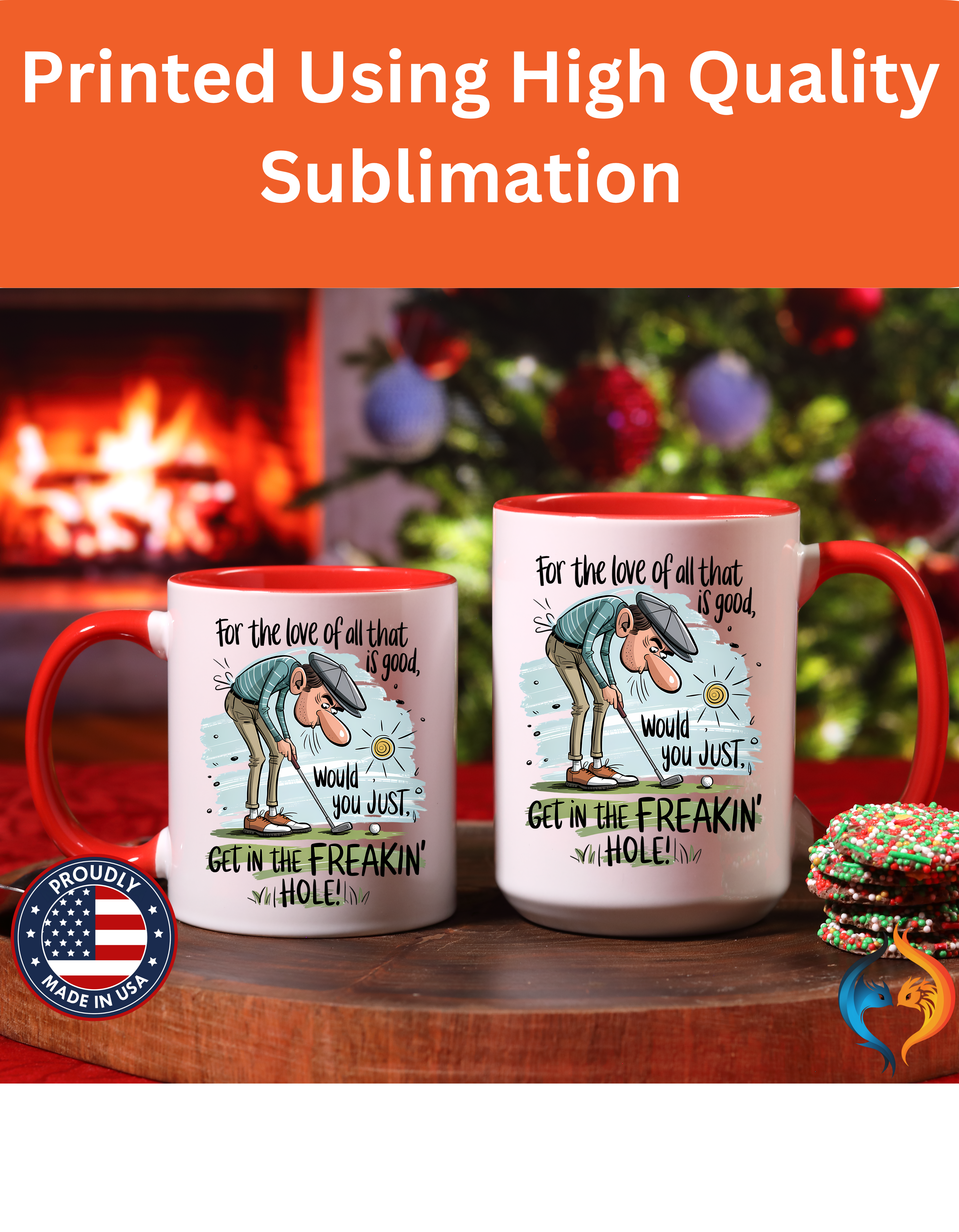 Get in the Freaking Hole Mug Lifestyle Mockup | Nutty Designs