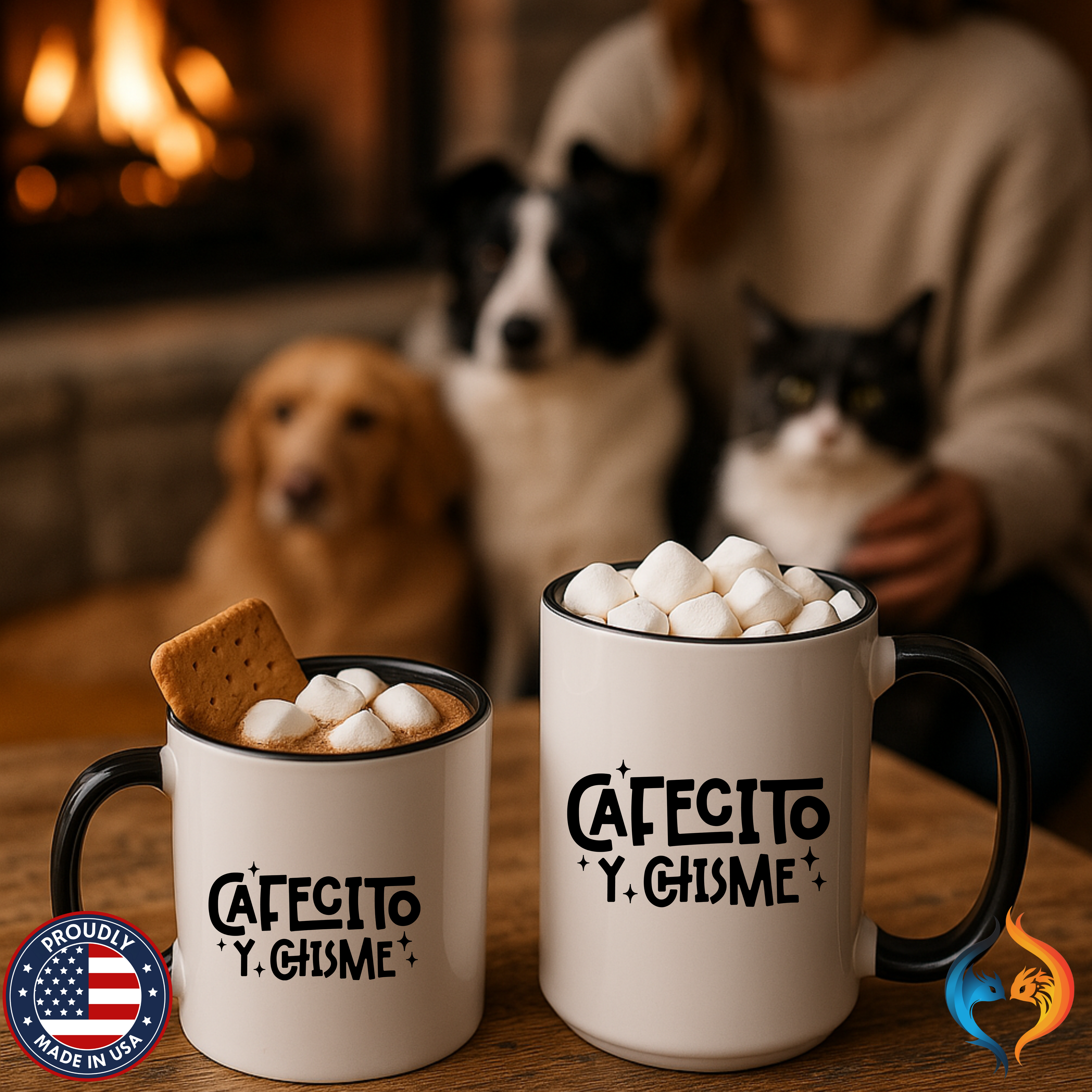 Cafecito y Chisme Mug Lifestyle Mockup | Nutty Designs