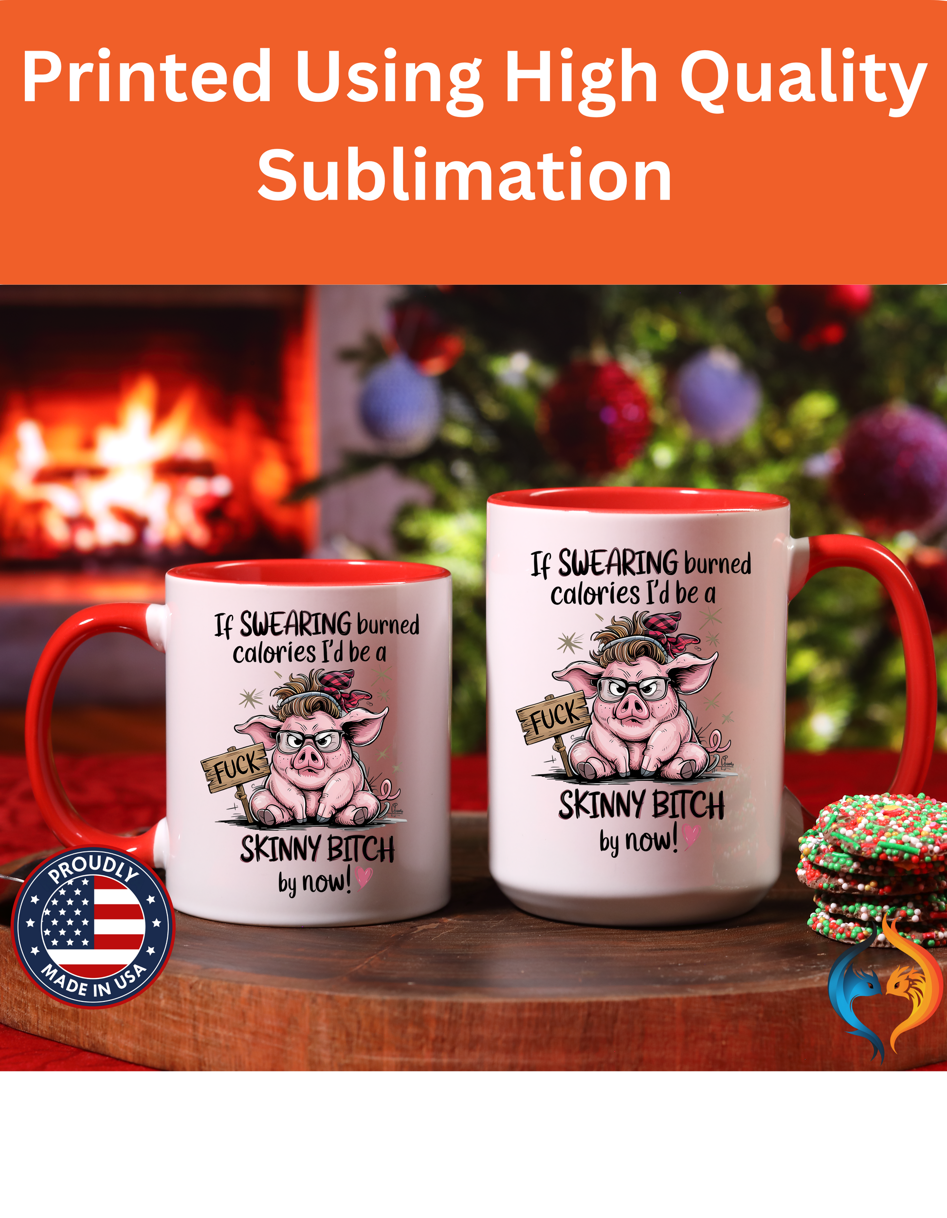 If Swearing Burned Calories Mug Product Photo | Nutty Designs