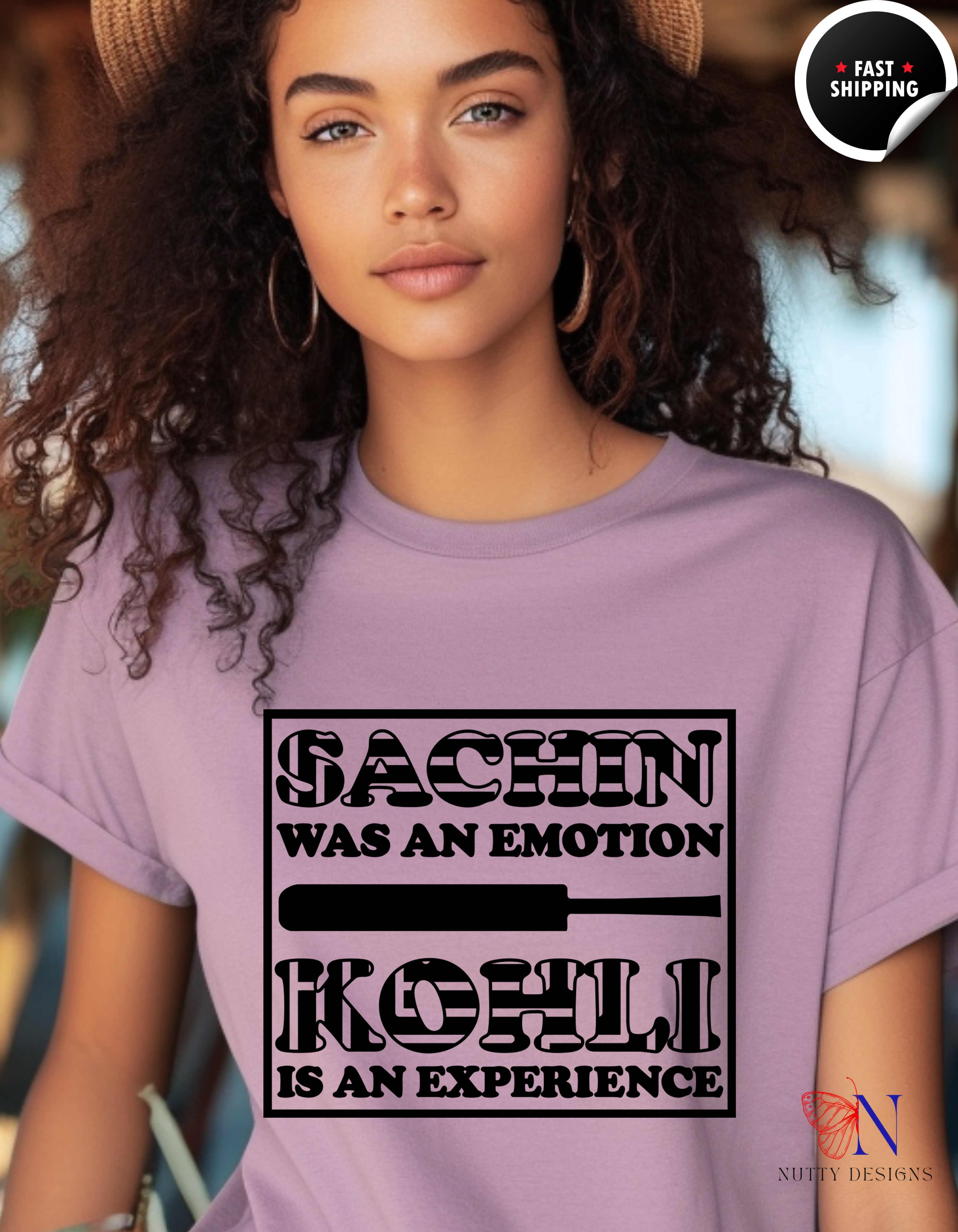 Sachin Was An Emotion, Kholi Is An Experience, unique T-Shirt Product Photo | Nutty Designs