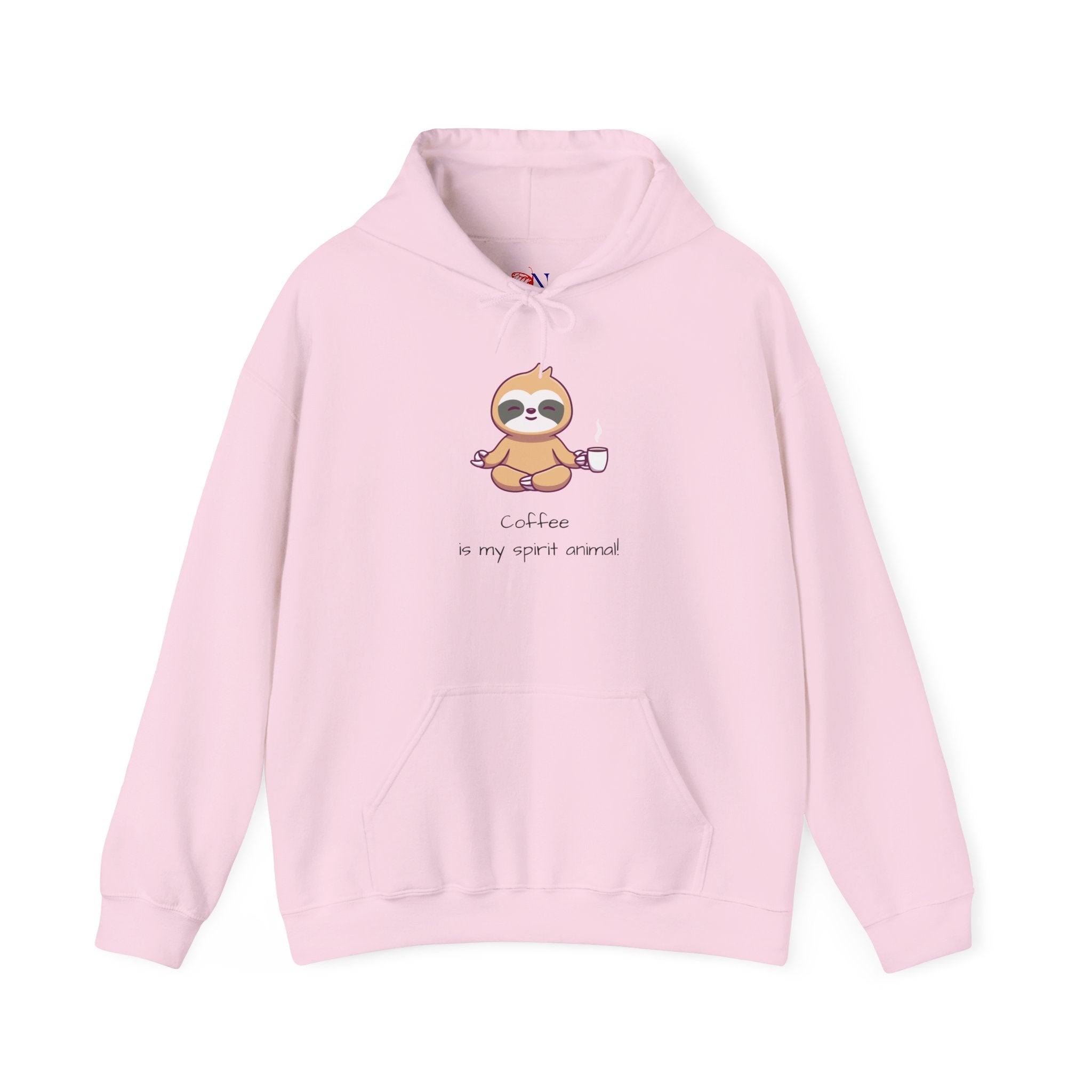 Sloth Coffee Hoodie — "Coffee is my spirit animal" Cute Cozy Pullover