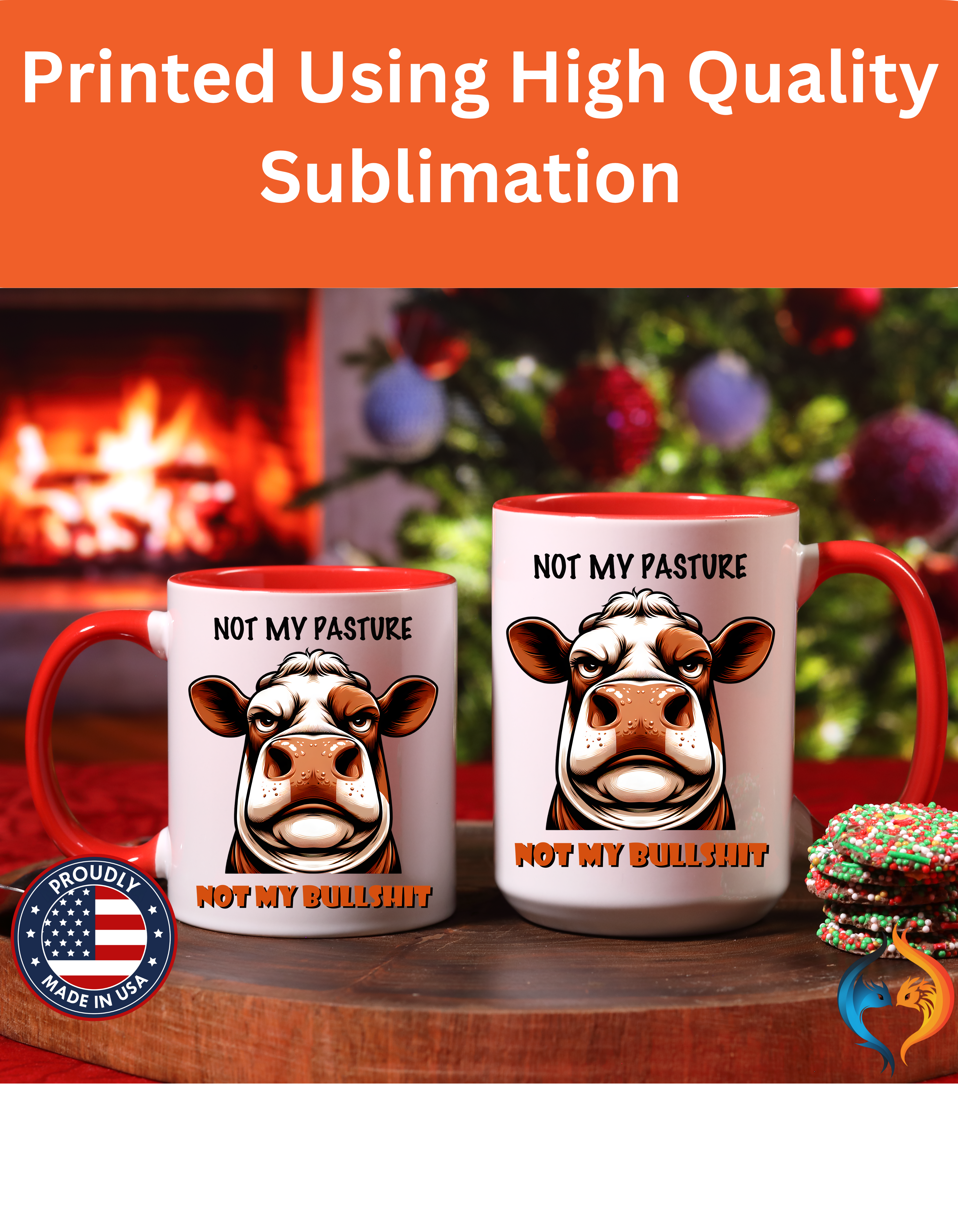 Not My Pasture Not My Bullshit Mug Lifestyle Mockup | Nutty Designs