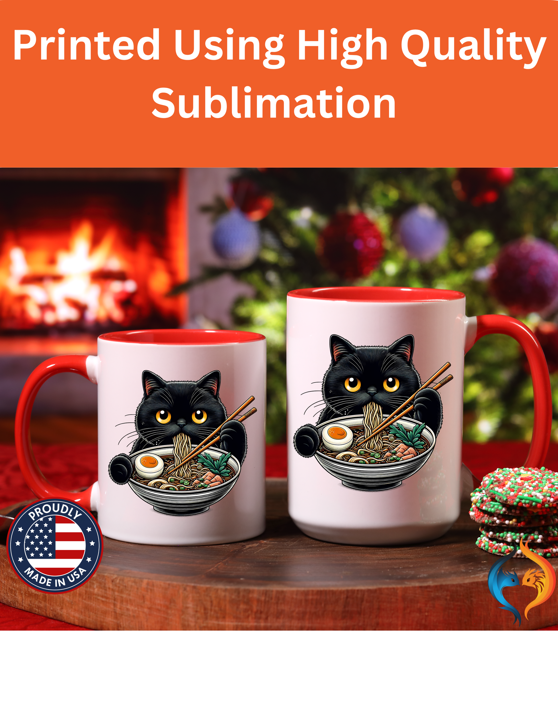 Raman Kitty Mug Product Photo | Nutty Designs
