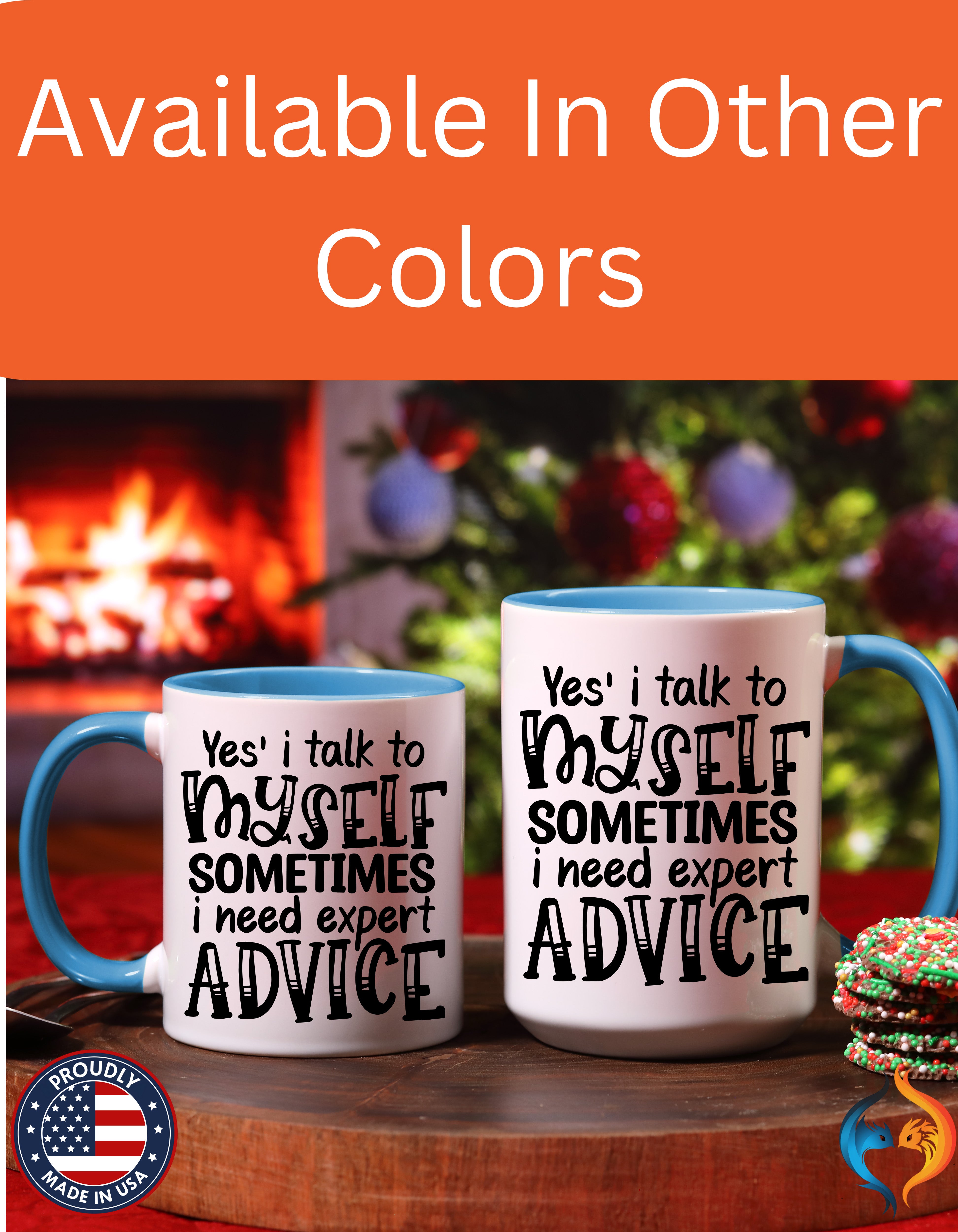 Yes I Talk To Myself Sometimes I need Expert Advice Mug Lifestyle Mockup | Nutty Designs