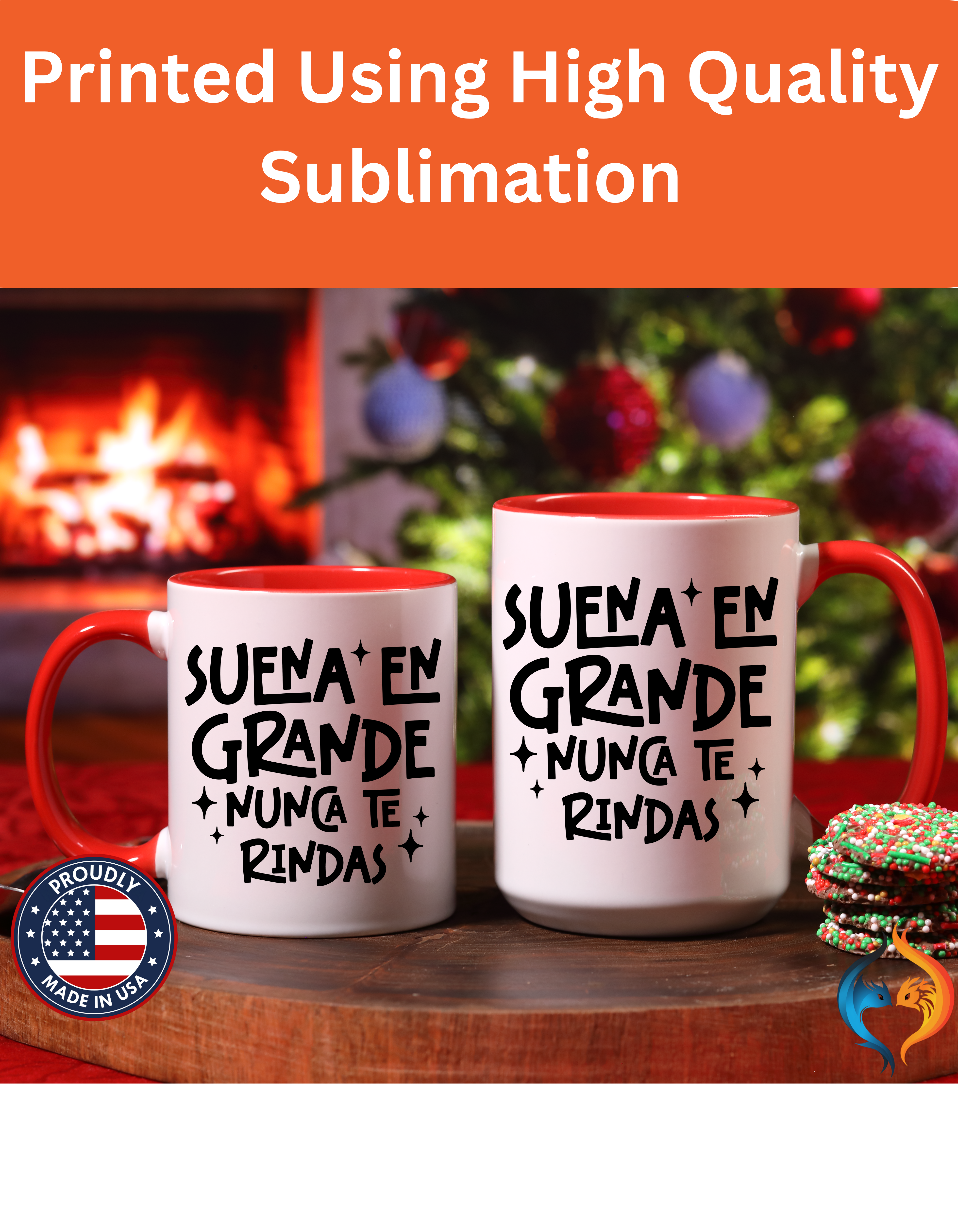 Suena En Grande Nunca Te Rindas Mug Product Photo | Nutty Designs