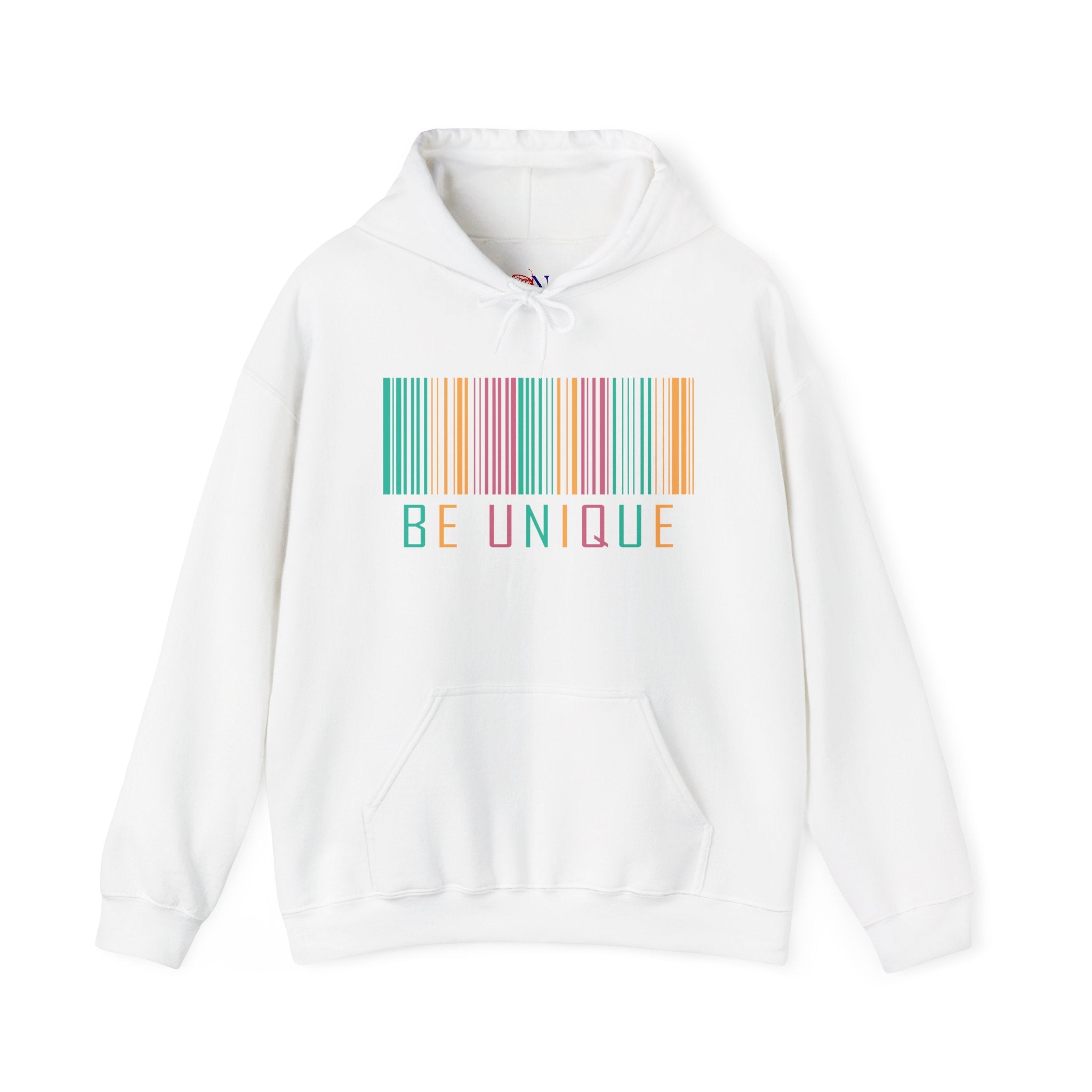 Be Unique Color Barcode Hoodie – Inspirational Pastel Graphic Sweatshirt