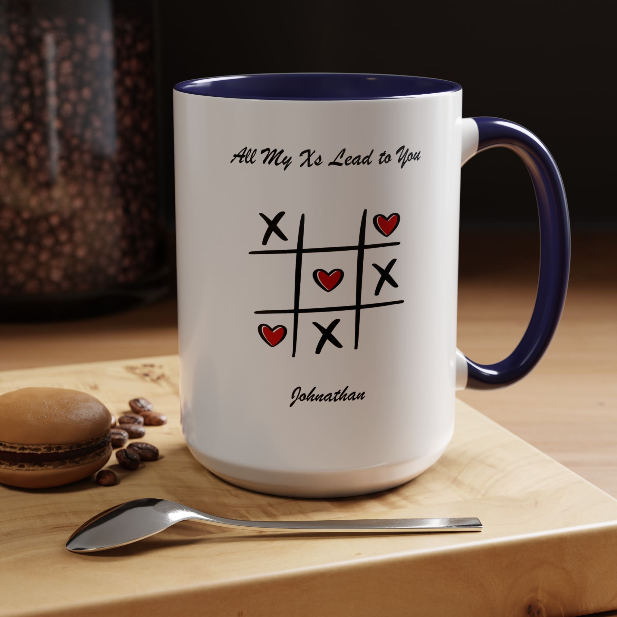All My Xs Lead to You Tic Tac Toe Hearts Mug