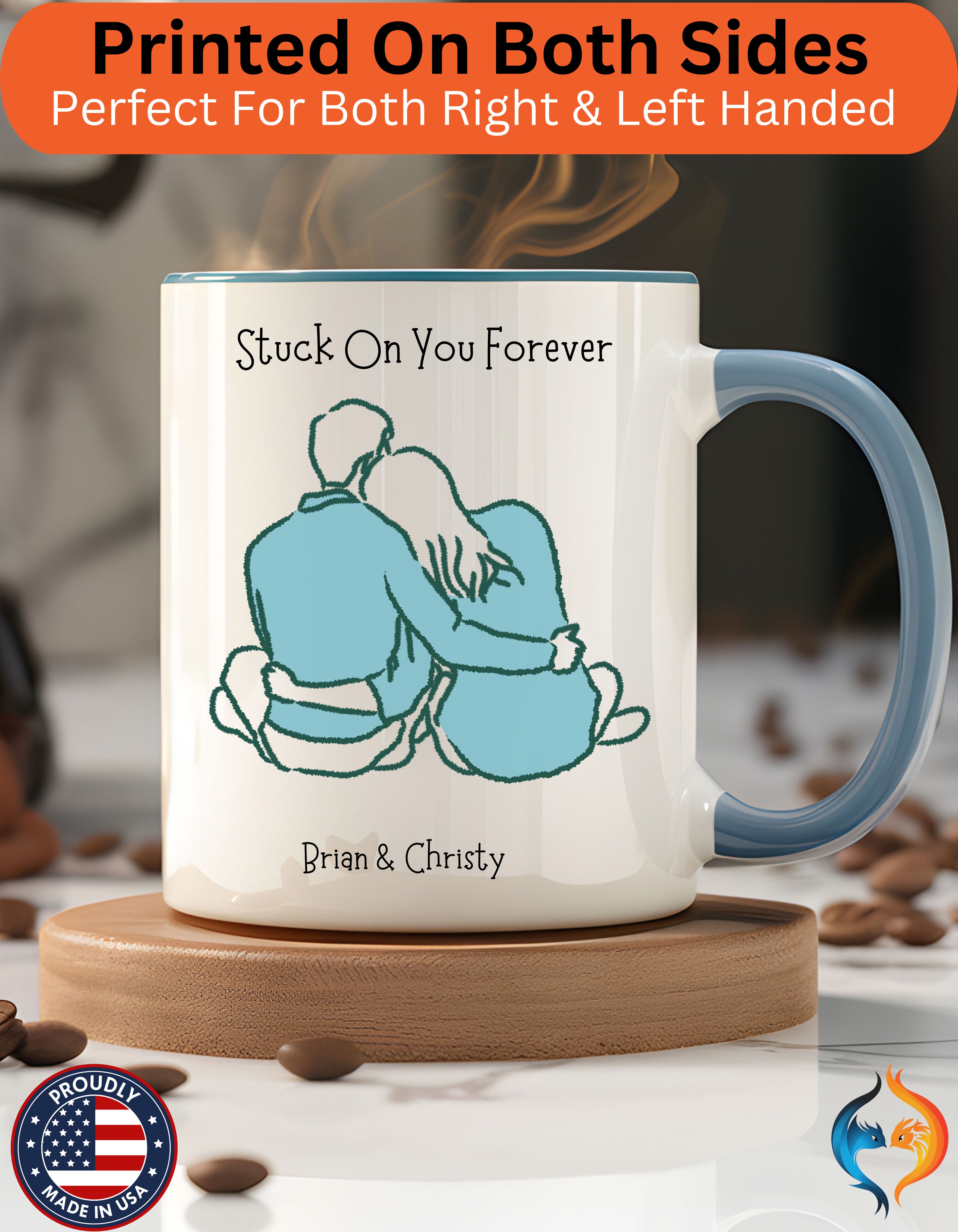 Stuck On You Forever Romantic , Anniversary Mug Lifestyle Mockup | Nutty Designs
