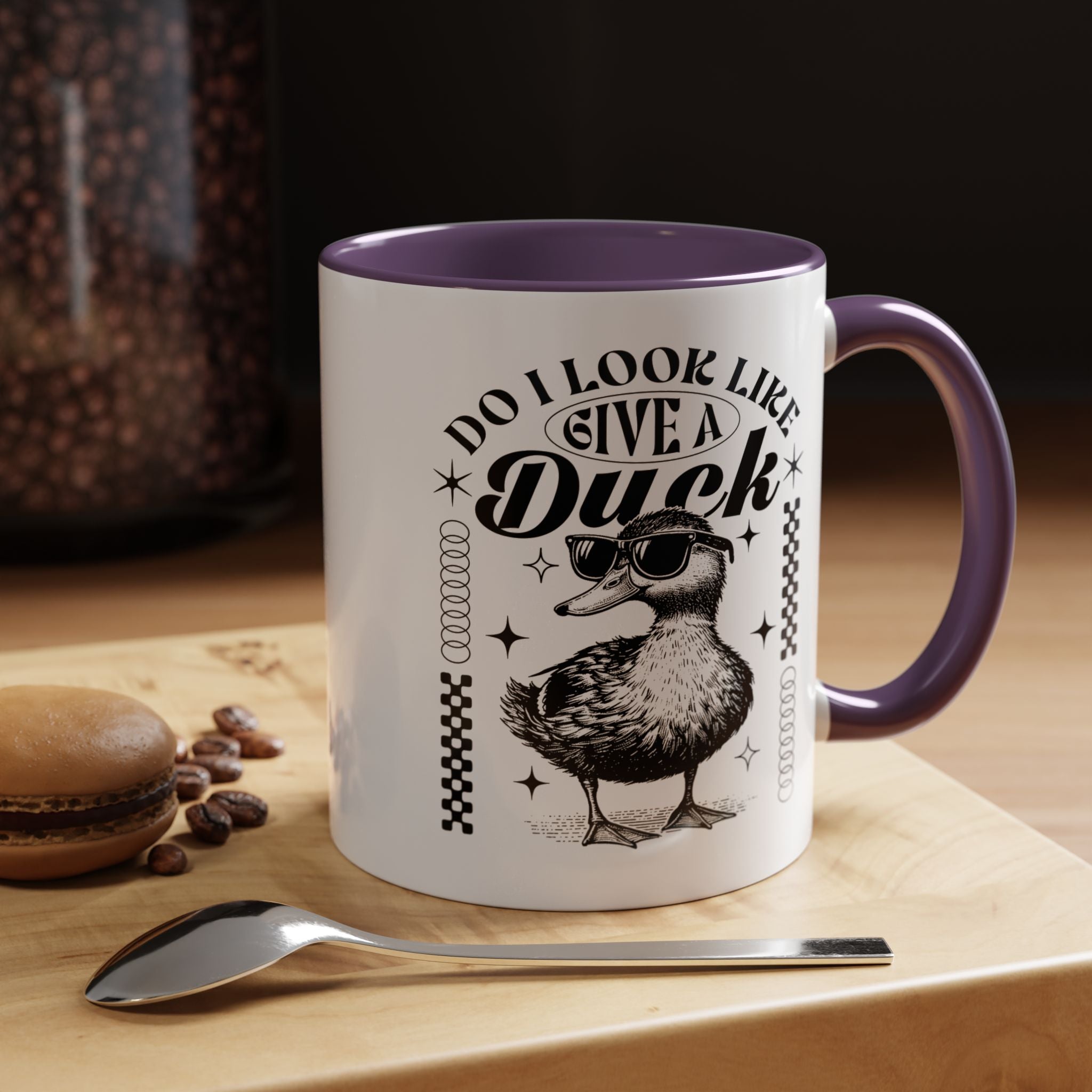 Funny Coffee Mug, Personalized Mug, Cute Do I Look Like I Give A Duck, Accent Cup (11, 15oz), Gift Under 20, White Elephant Animal Lover Cup