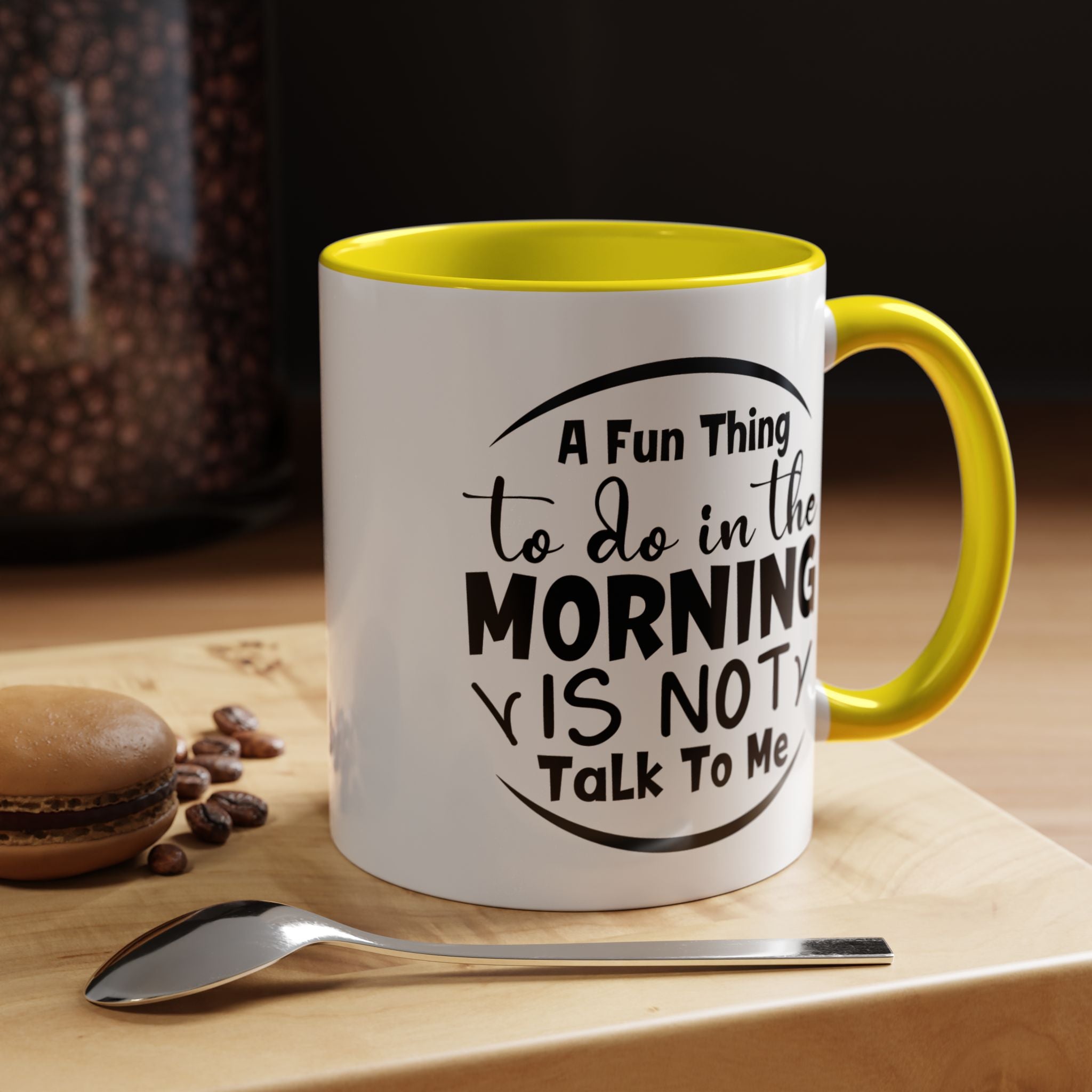 Funny Coffee Mug, Personalized Mug, Don't Talk To Me In The Morning Accent Coffee Cup (11, 15oz), Gift Under 20, White Elephant Gift Idea