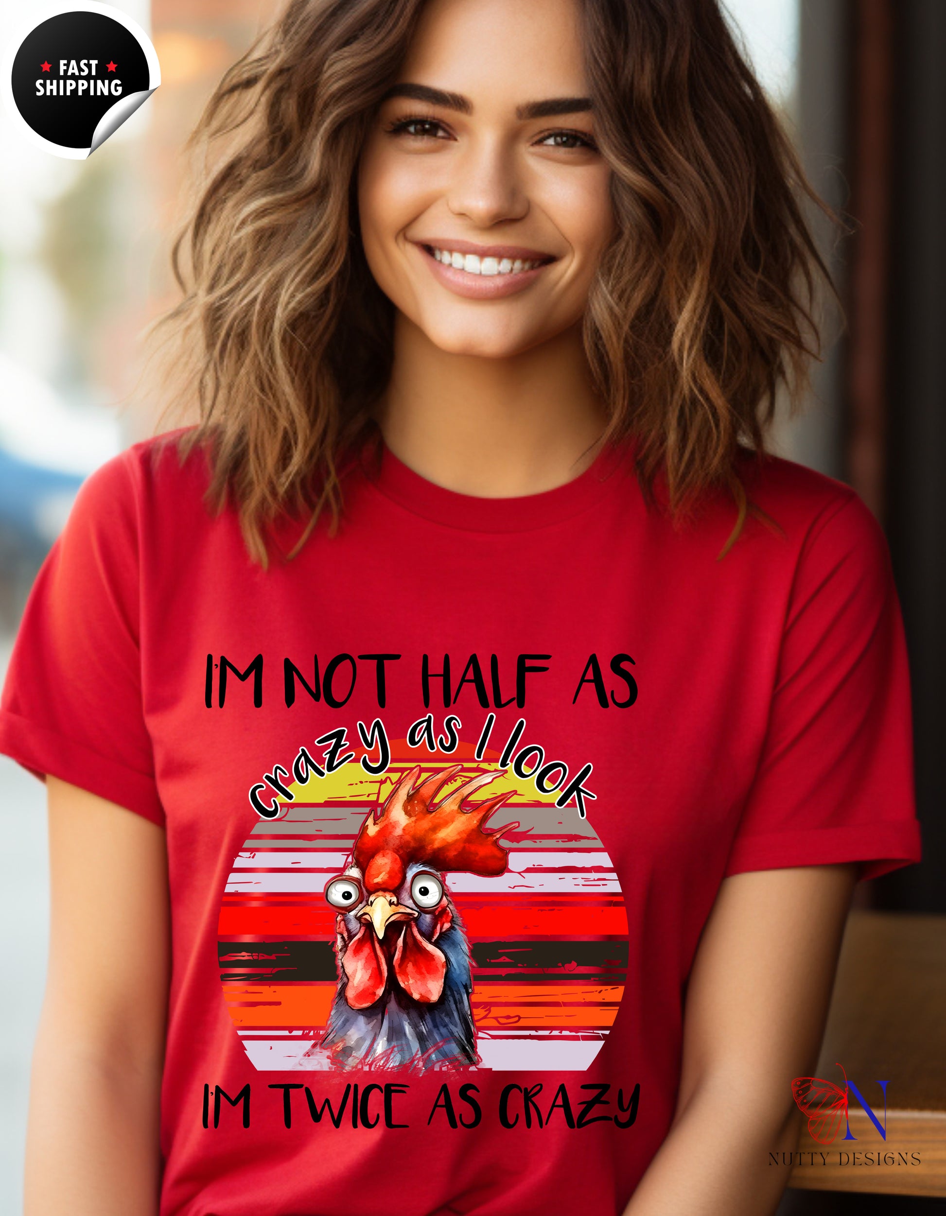 I'm Not Half As Crazy As I Look I'm Twice As Crazy Mug Lifestyle Mockup | Nutty Designs