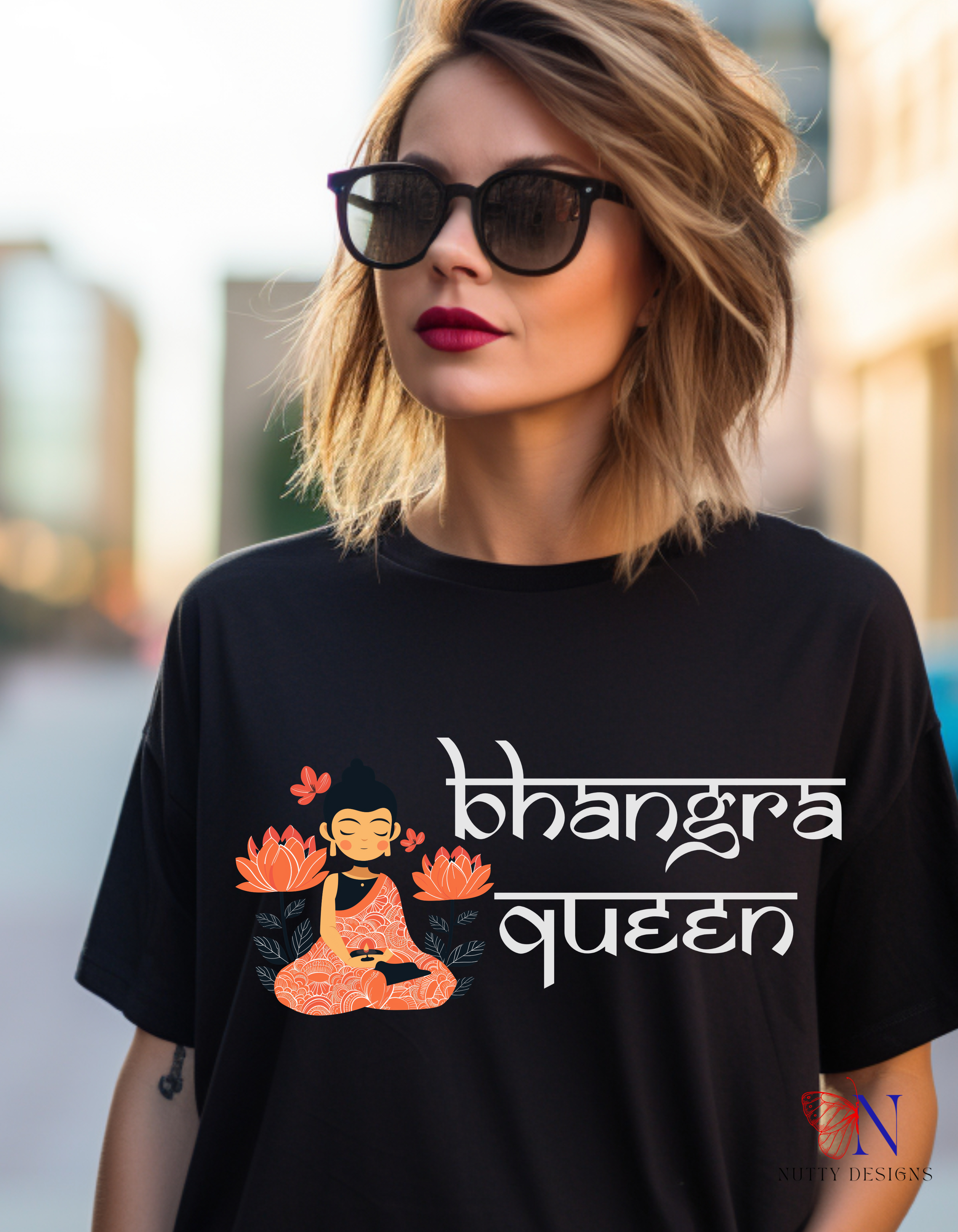 Bhangra Queen Funny Indian pride slogan gift Desi Swag Pakistani tshirt Brown humor T-shirt Punny tee shirt Unisex Short Sleeve Tee