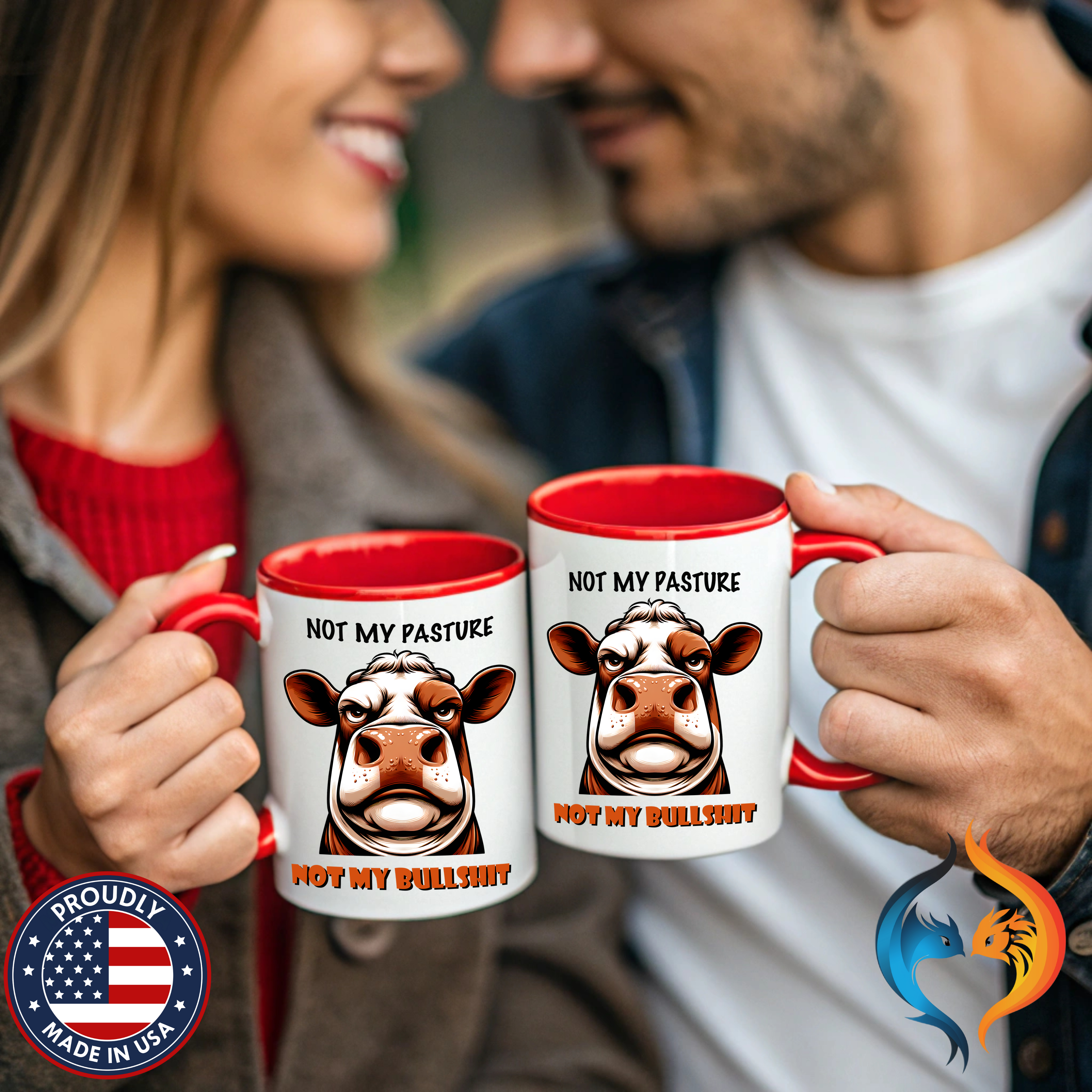 Not My Pasture Not My Bullshit Mug Product Photo | Nutty Designs