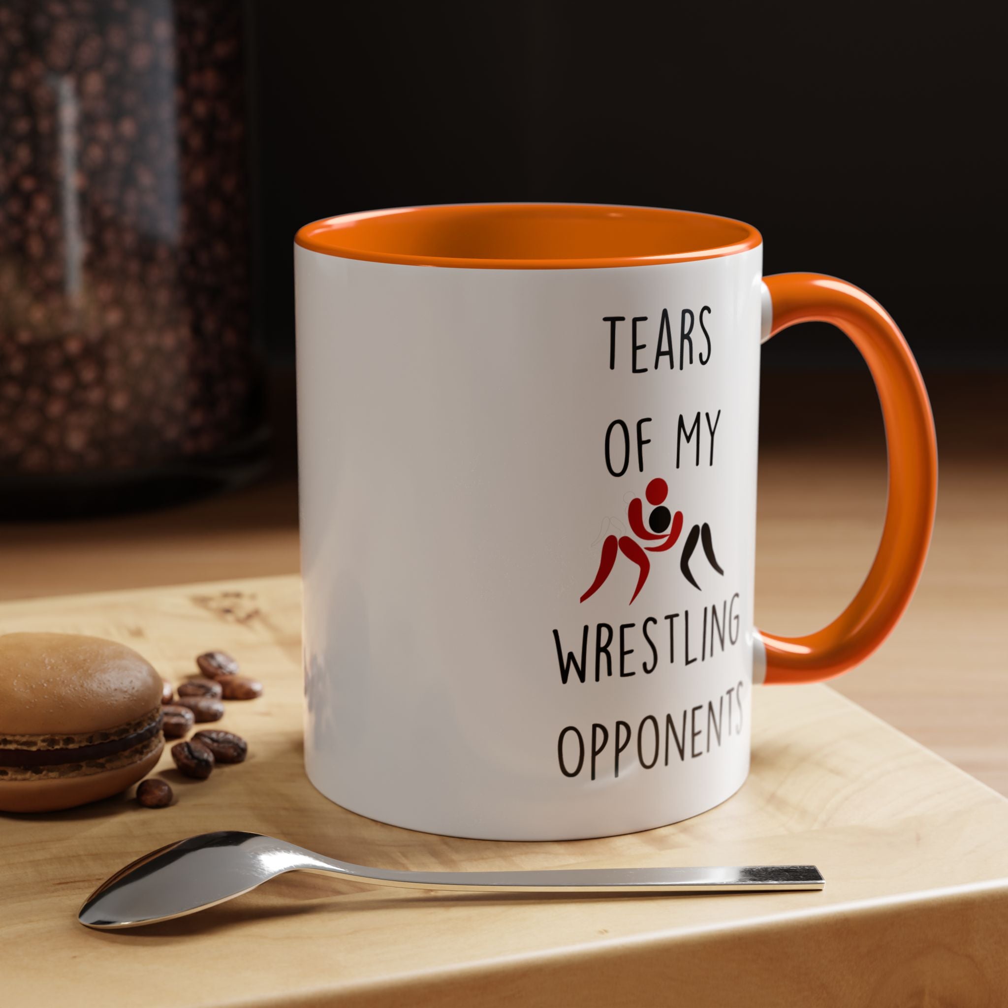 Funny Coffee Mug, Personalized Mug, Tears Of My Wrestling Opponents, Accent Cup (11, 15oz), Sarcastic Mug,  Tea Coffee Cup, gift under 20