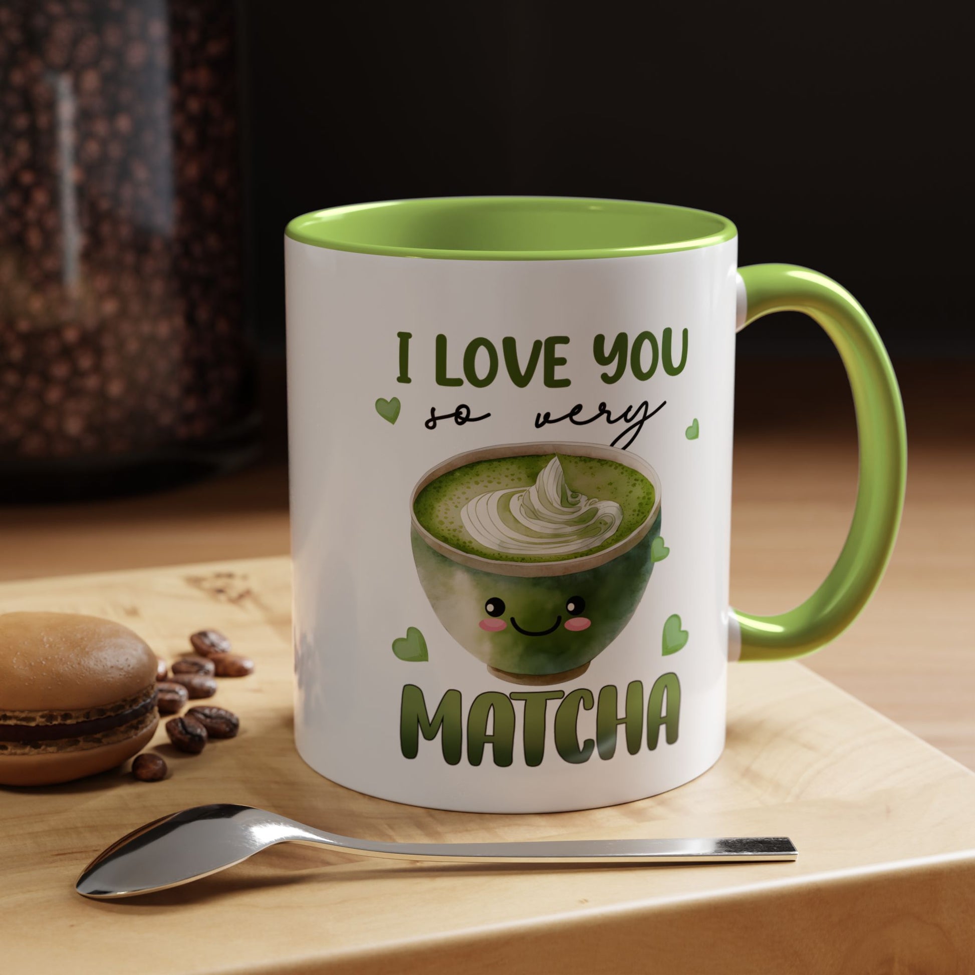 I Love You So Very Matcha Mug Lifestyle Mockup | Nutty Designs