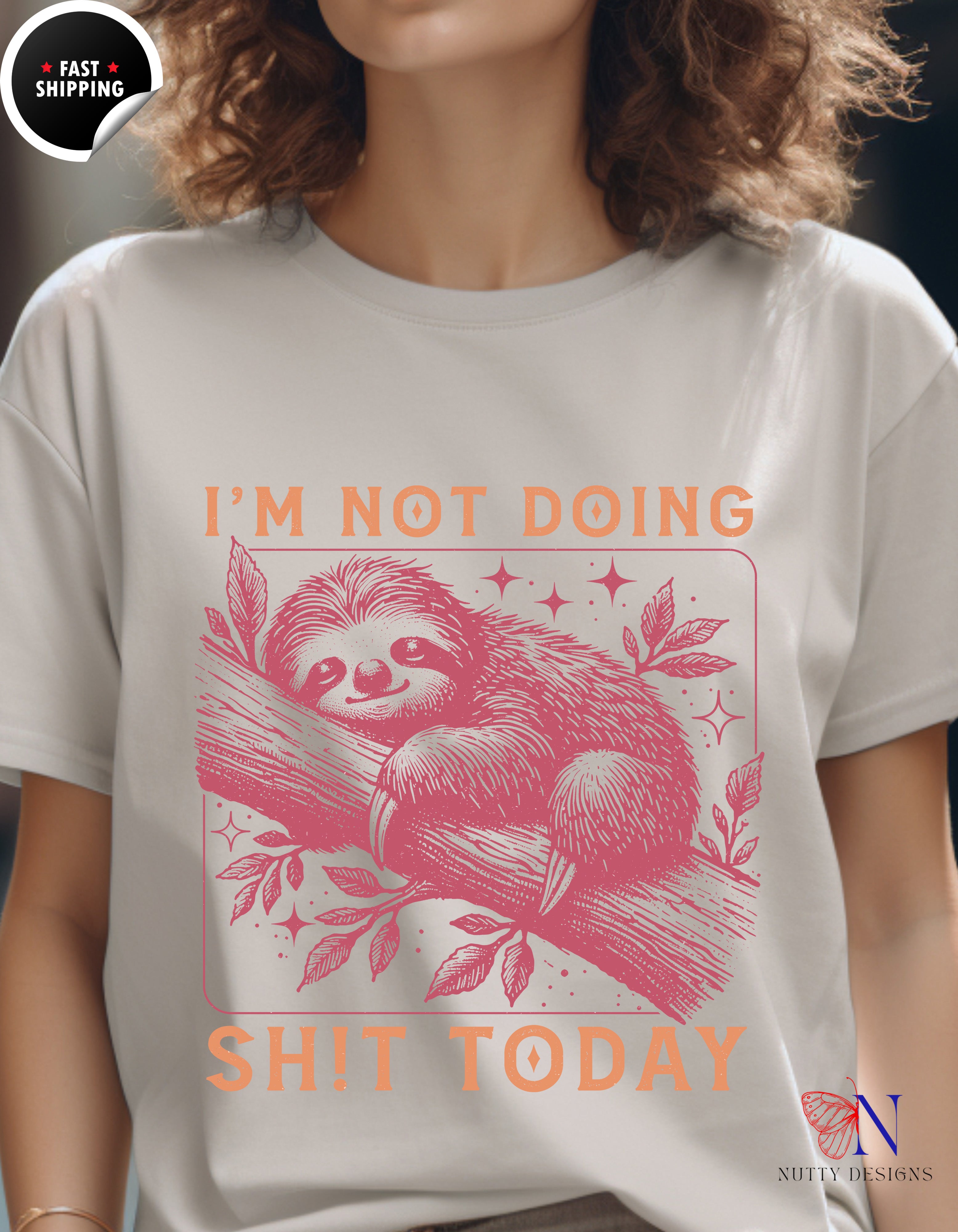 sloth , I am Not Doing Shit Today, Under 20 Mug Product Photo | Nutty Designs
