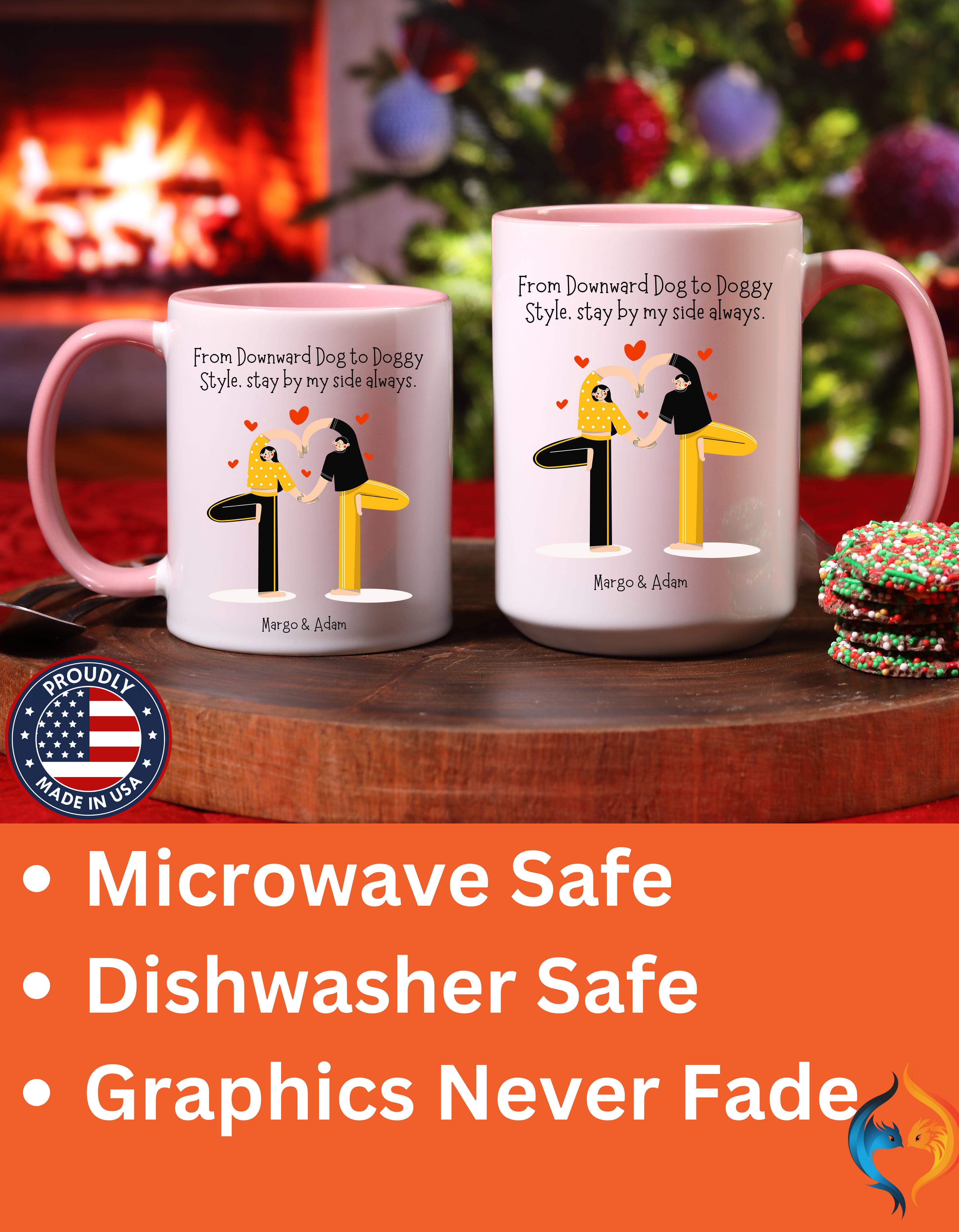 Dirty Valentine Mug - Downward Dog to Doggy Style, Stay by My Side