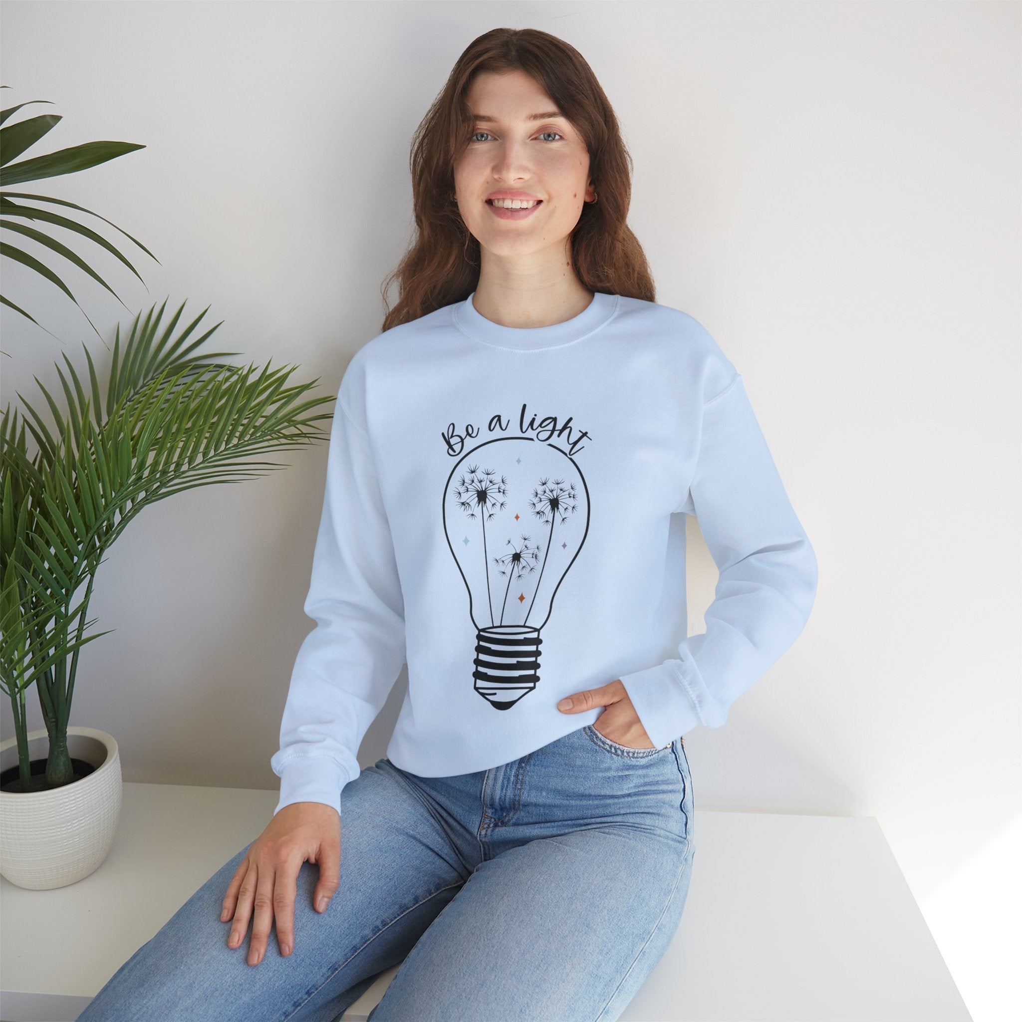 Lightweight Crewneck Sweatshirt - Be a Light Sweatshirt Design