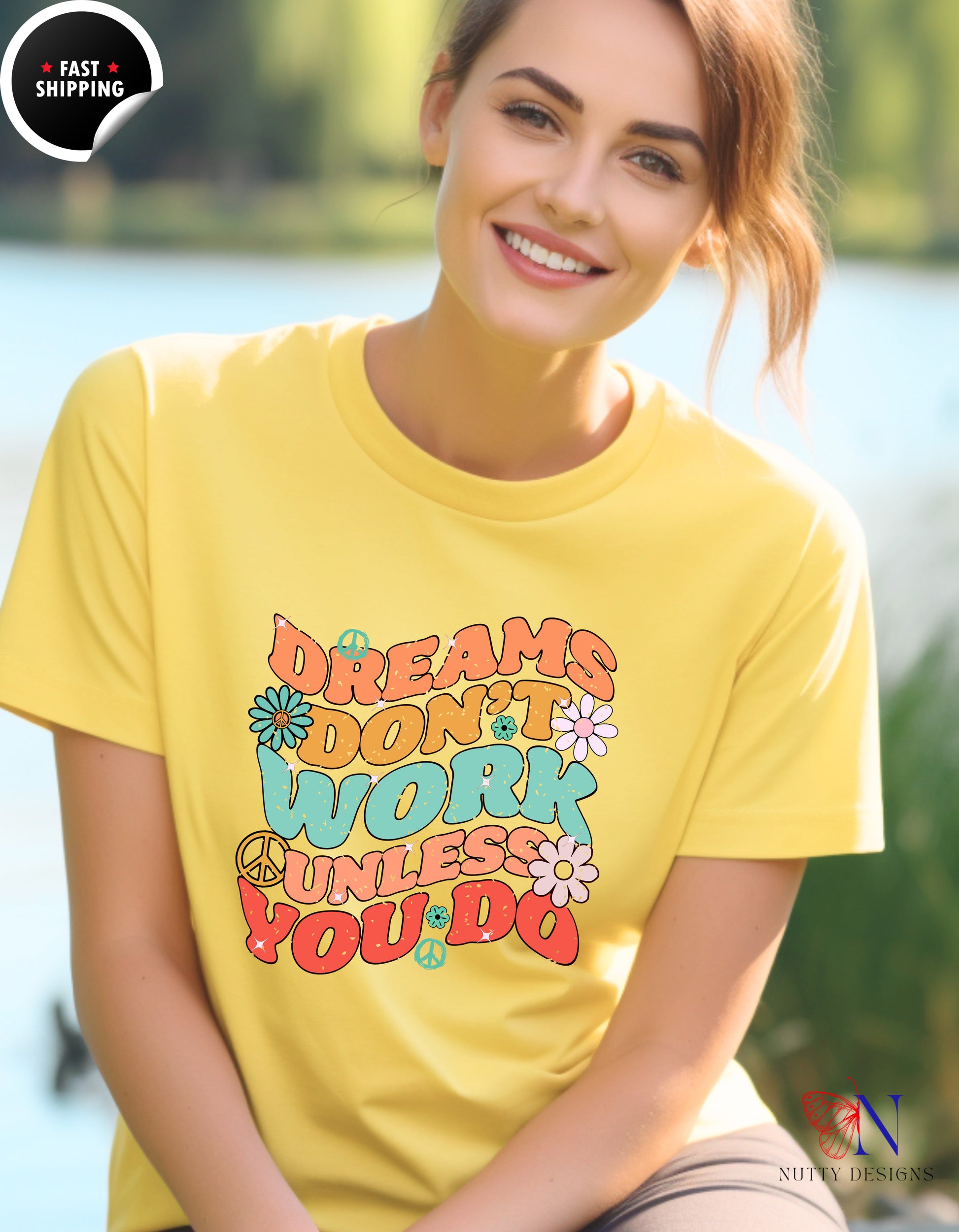 Motivational Graphic , Inspirational Quote Shirt, Positive T-Shirt Product Photo | Nutty Designs