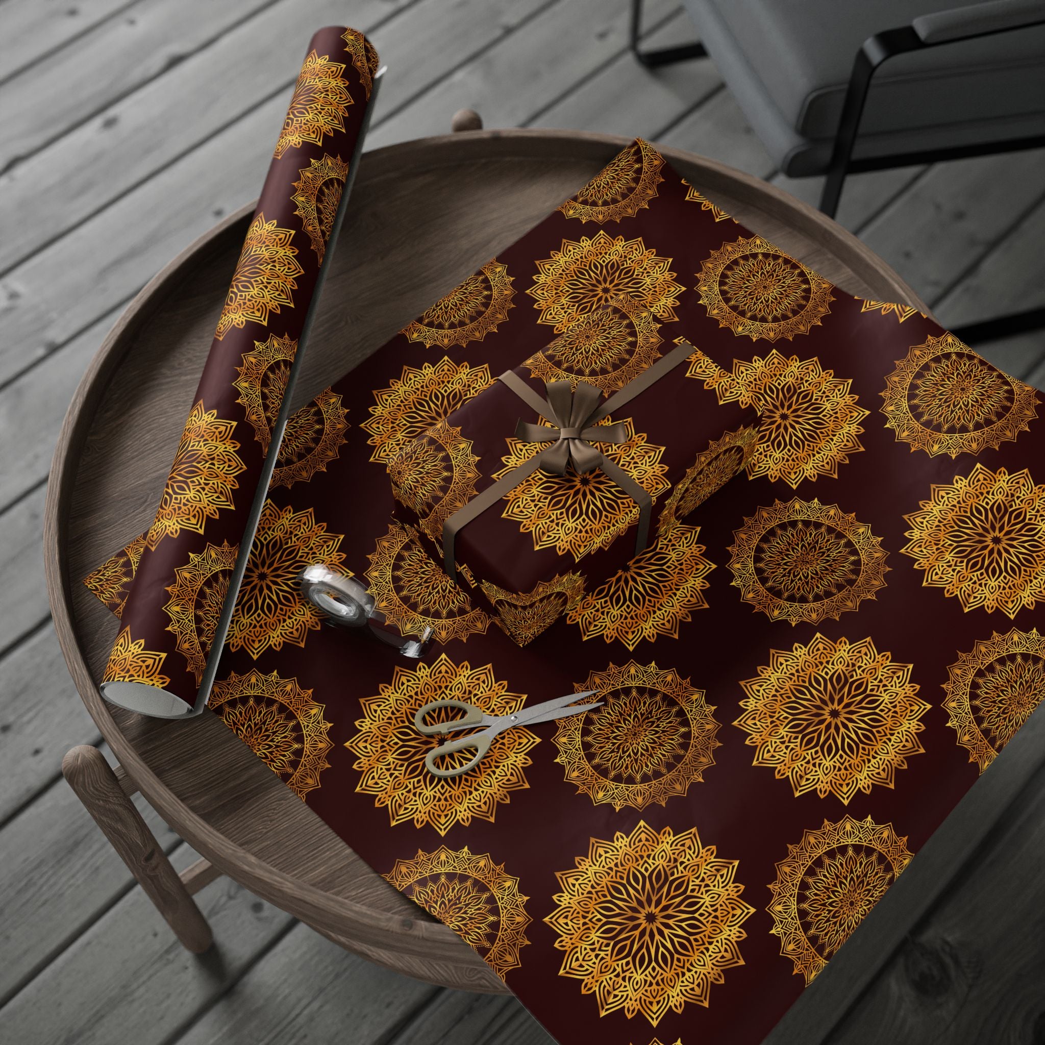 Ramadan Wrap Paper - Islamic Gift Wrap With Mandala and Architectural Design