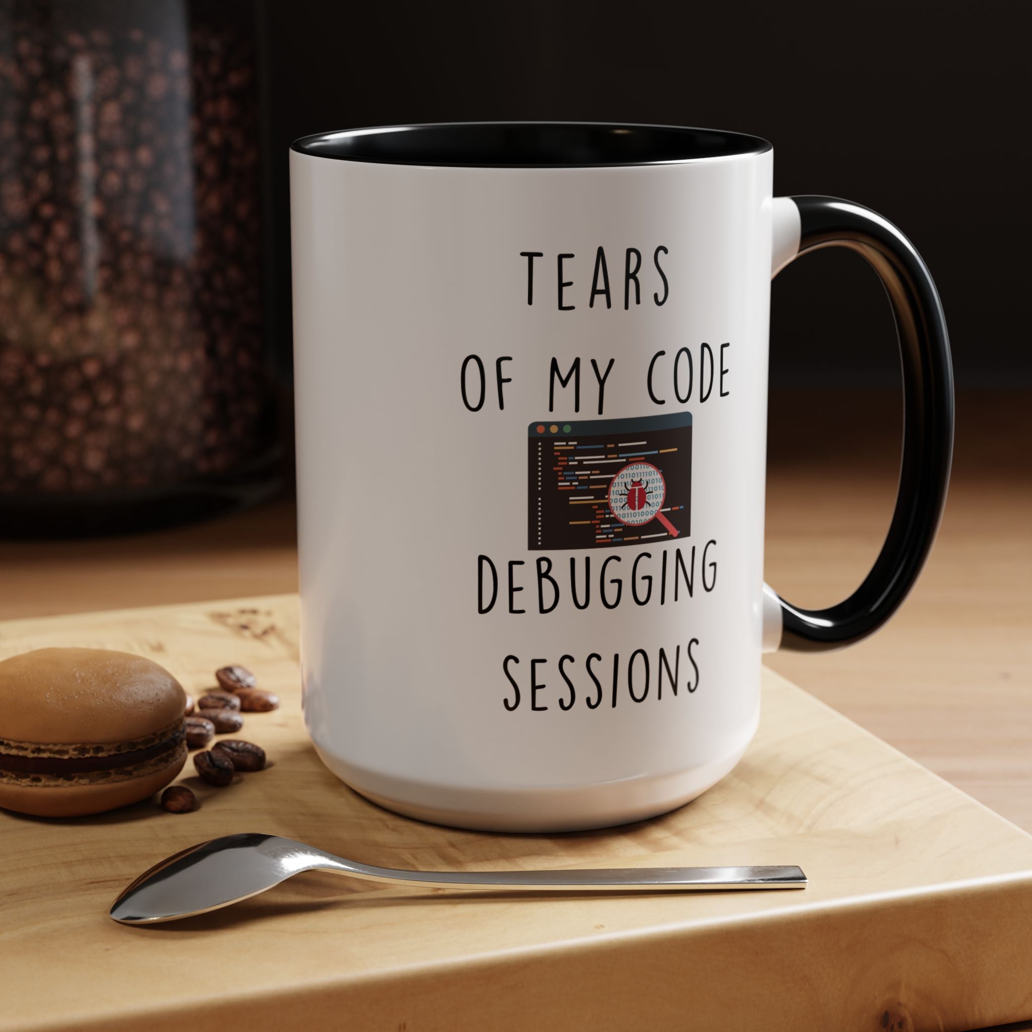 Funny Coffee Mug, Personalized Mug, Tears Of My Code Debugging Sessions, Accent Cup (11, 15oz), Sarcastic Mug,  Tea Cup, Gift Under 20
