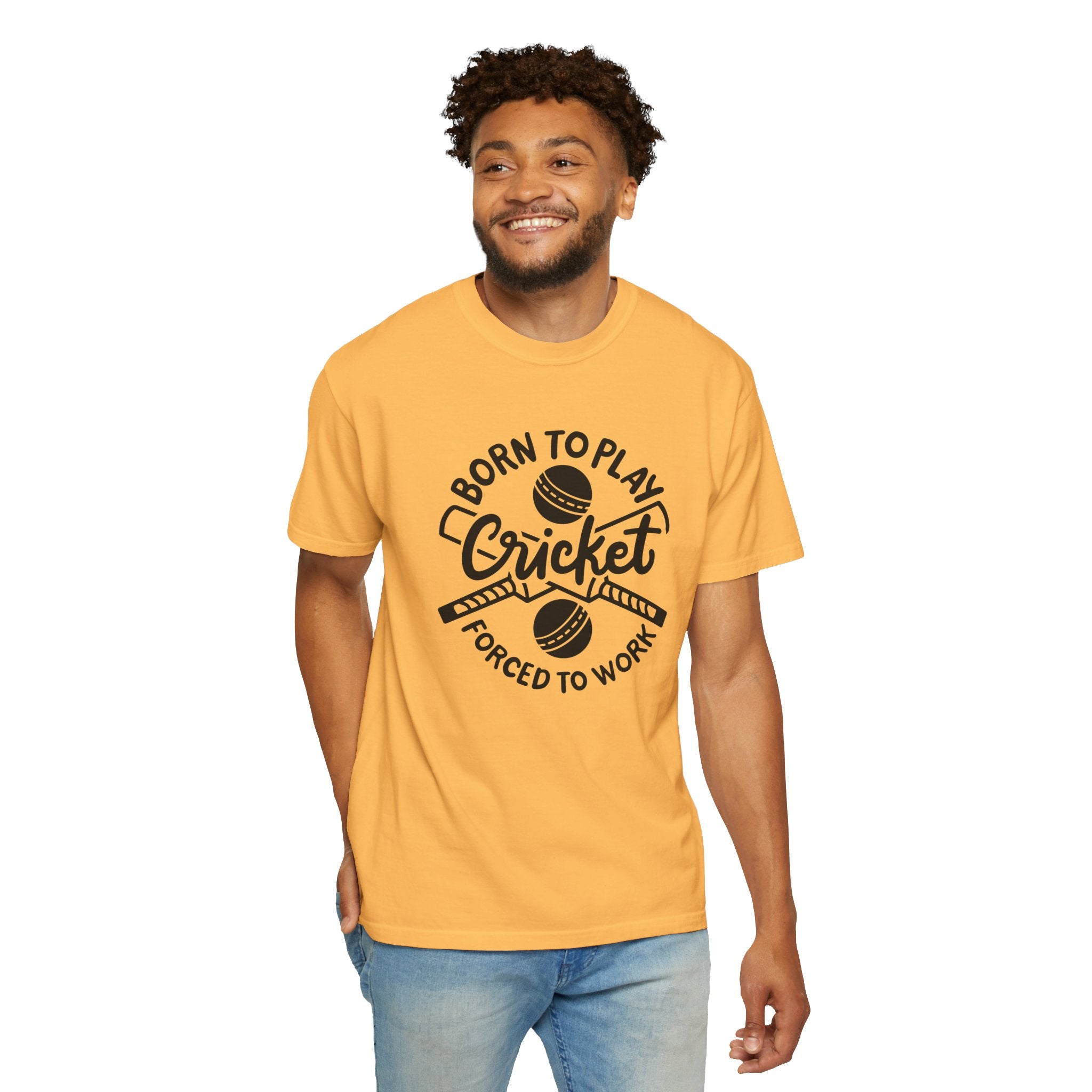 Born To Play Cricket, Forced to Work, unique Desi funny Cricket lover gift tshirt, IPL/T20 world cup tees Unisex T-shirt
