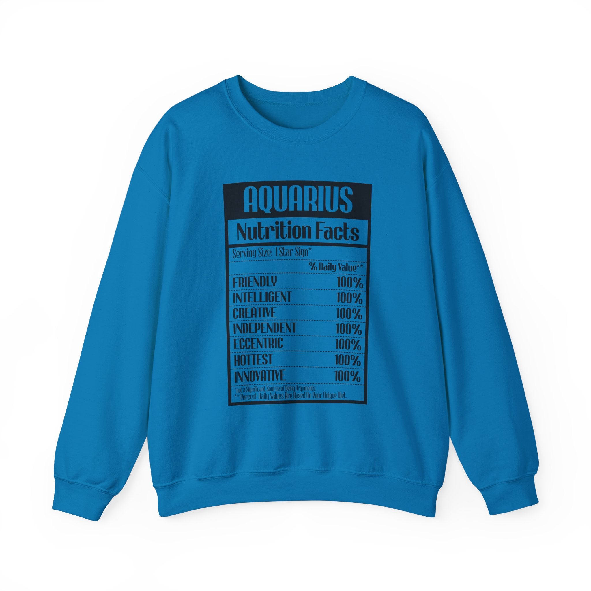 Aquarius nutrition facts sweatshirt