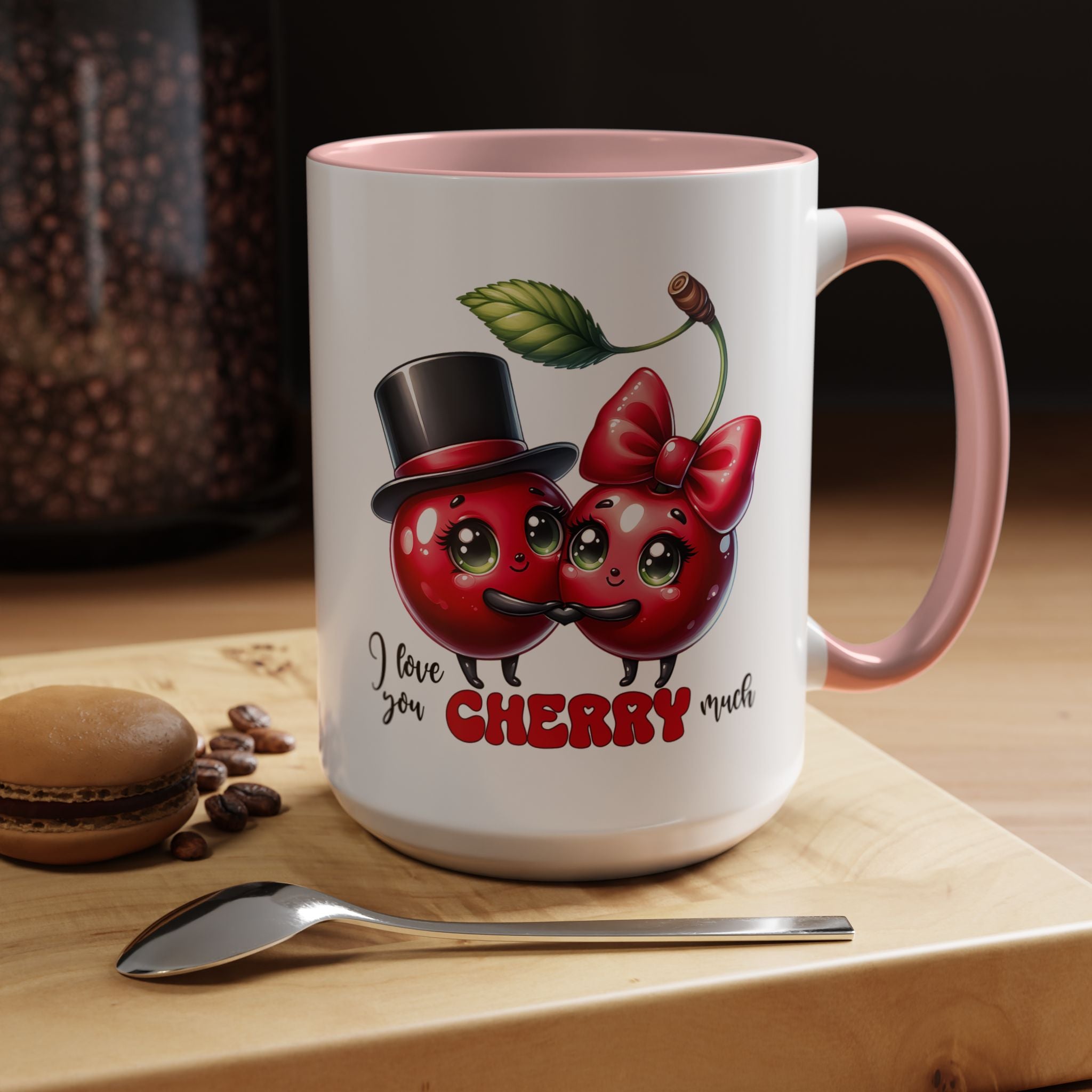 Personalized Cherry Couple Mug - I Love You Cherry Much