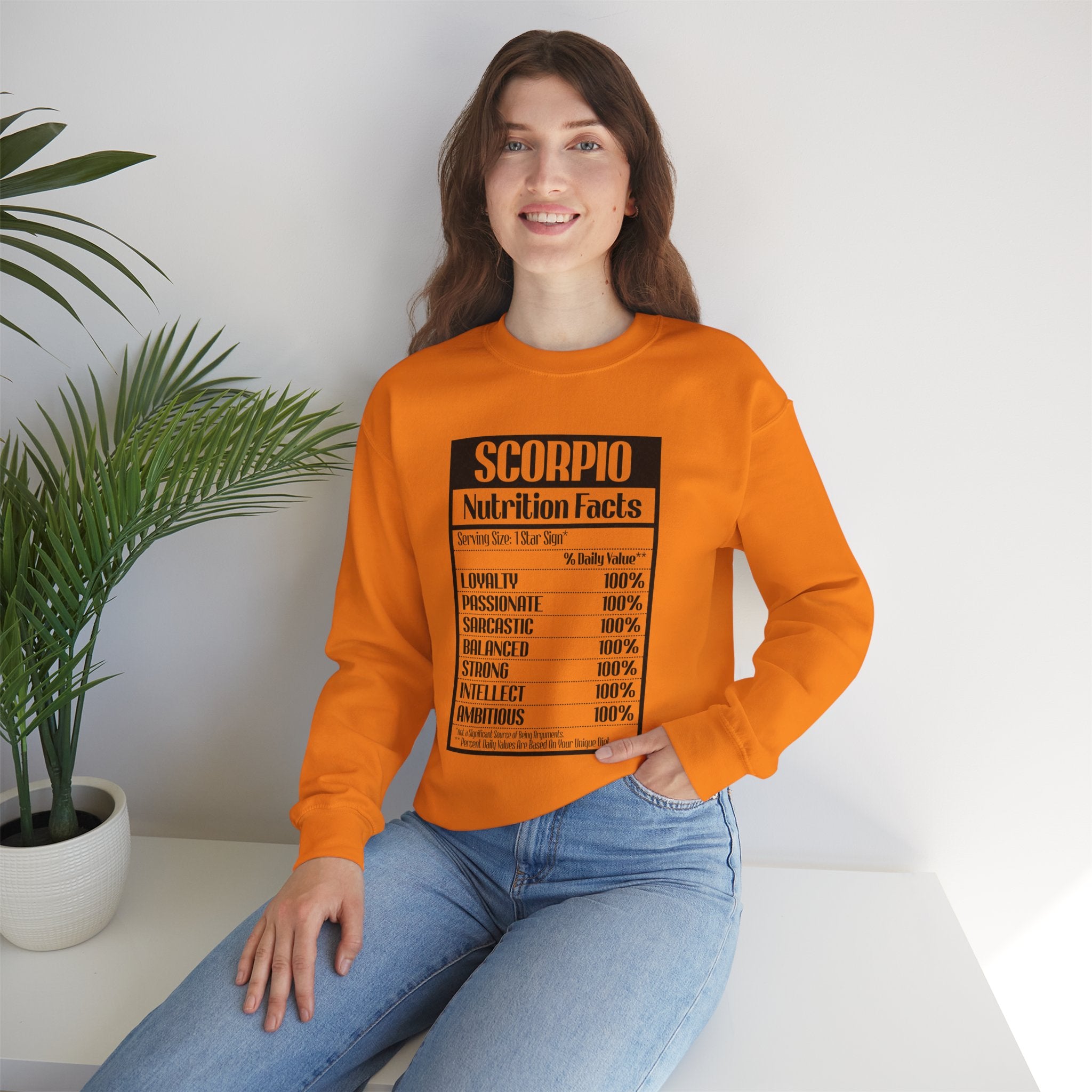 Scorpio nutrition facts sweatshirt