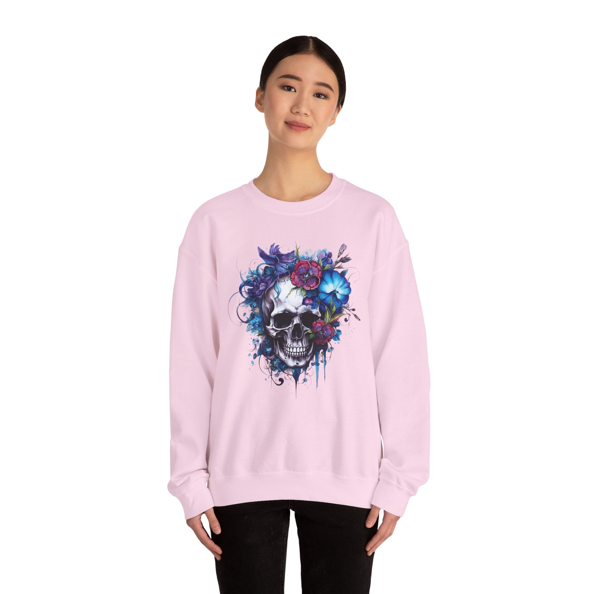 Skull Bloom, Halloween Themed Sweatshirt