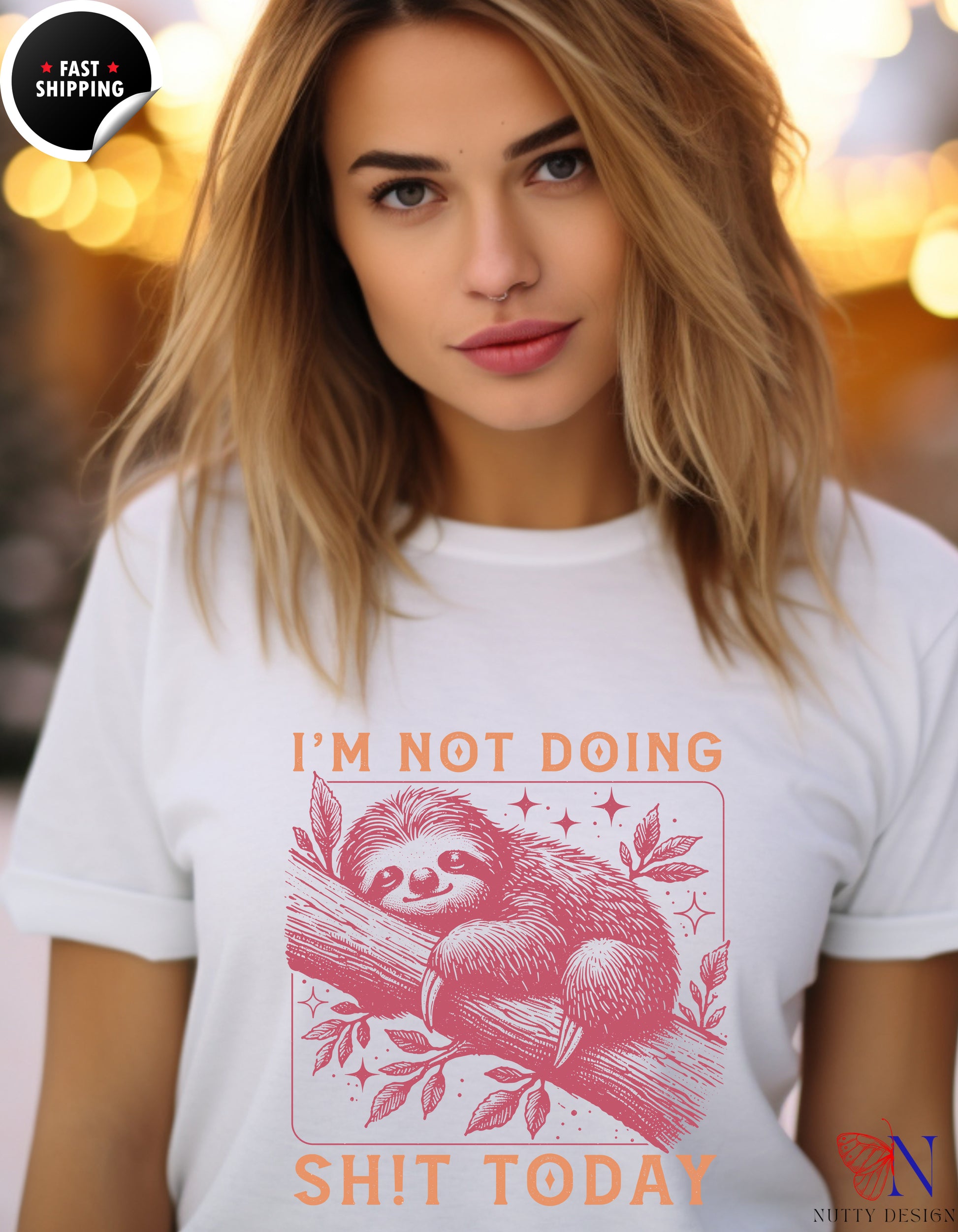 sloth , I am Not Doing Shit Today, Under 20 Mug Product Photo | Nutty Designs