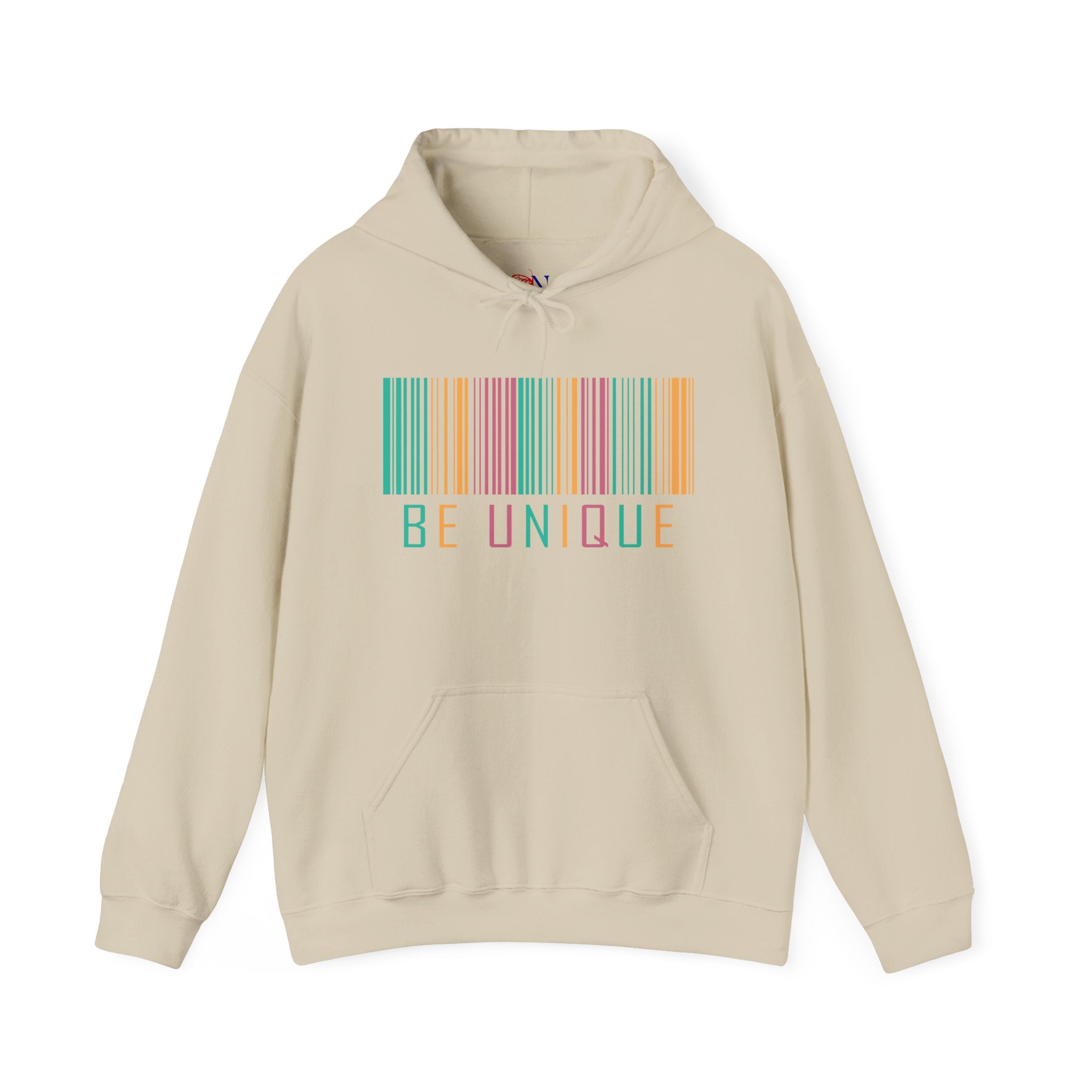Be Unique Color Barcode Hoodie – Inspirational Pastel Graphic Sweatshirt