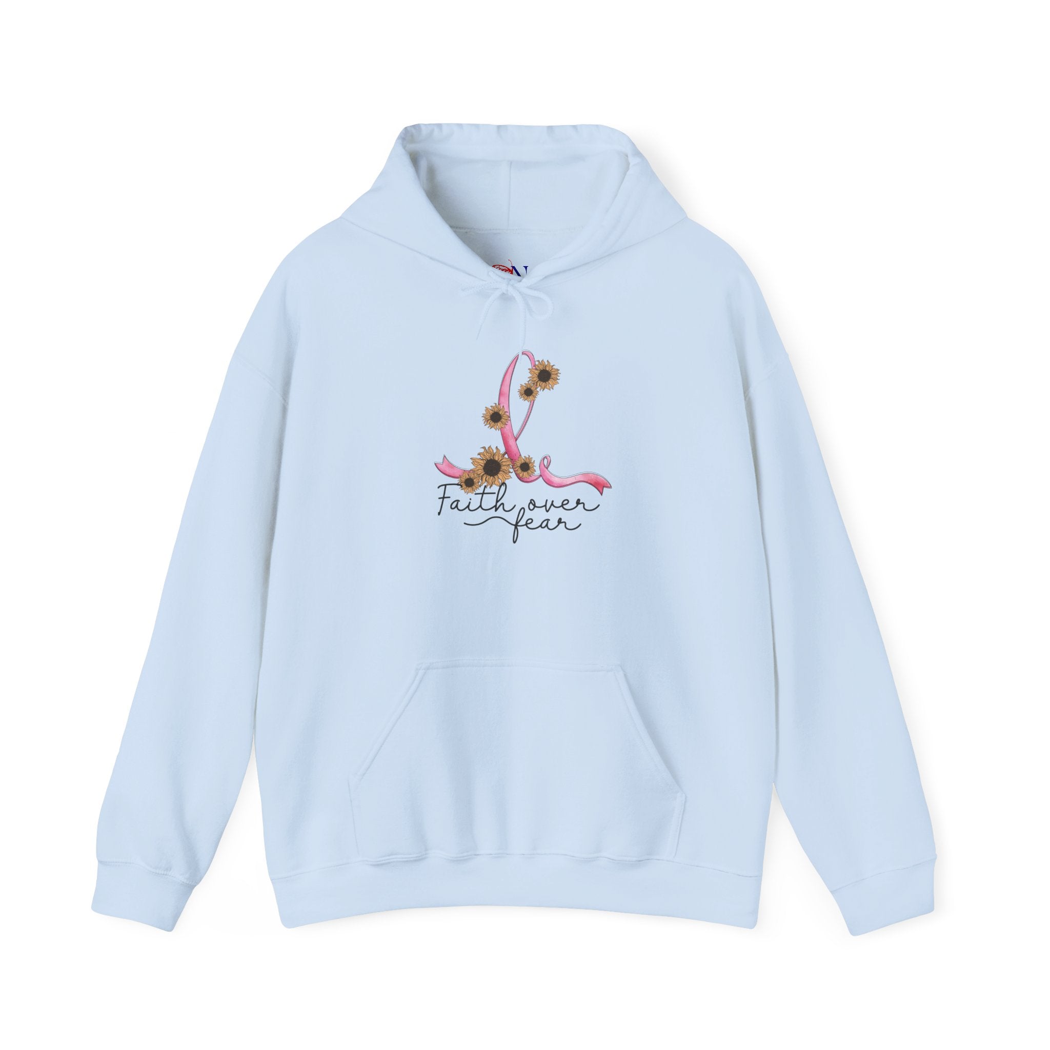 Faith Over Fear Floral Hoodie — Inspirational Women's Pullover