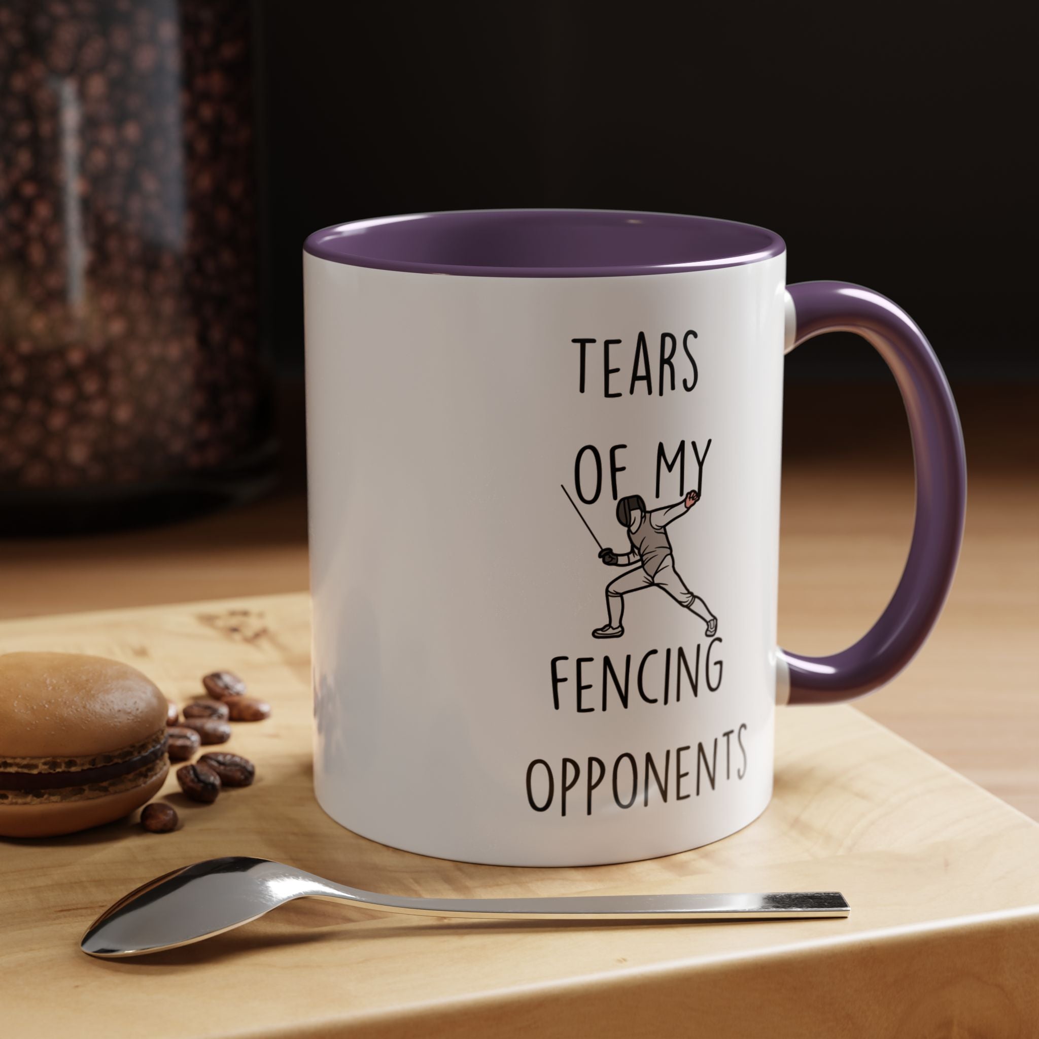 Funny Coffee Mug, Personalized Mug, Tears Of My Fencing Opponents, Accent Cup (11, 15oz), Sarcastic Mug,  Tea Coffee Cup, Gift Under 20