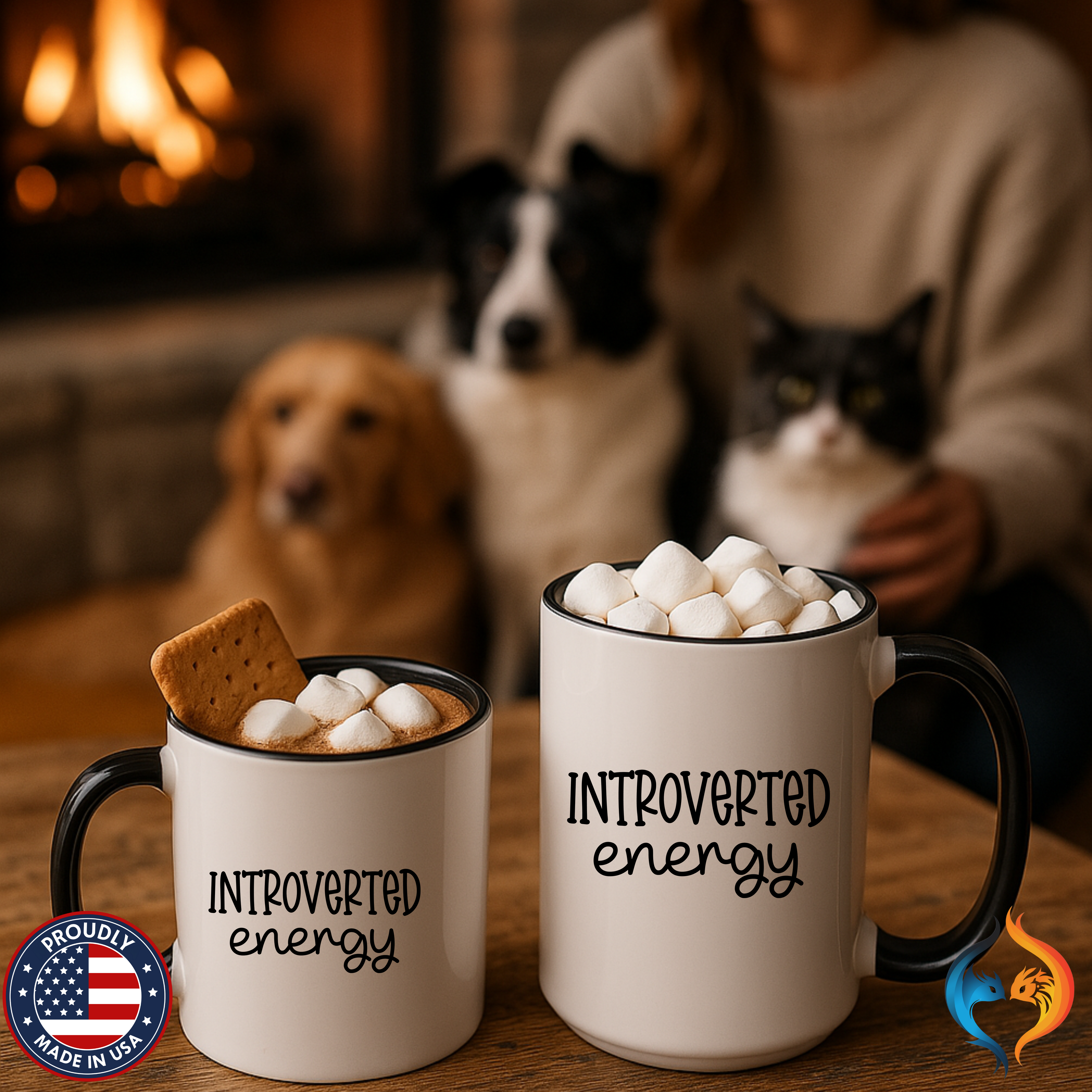 Introverted Energy Mug Lifestyle Mockup | Nutty Designs