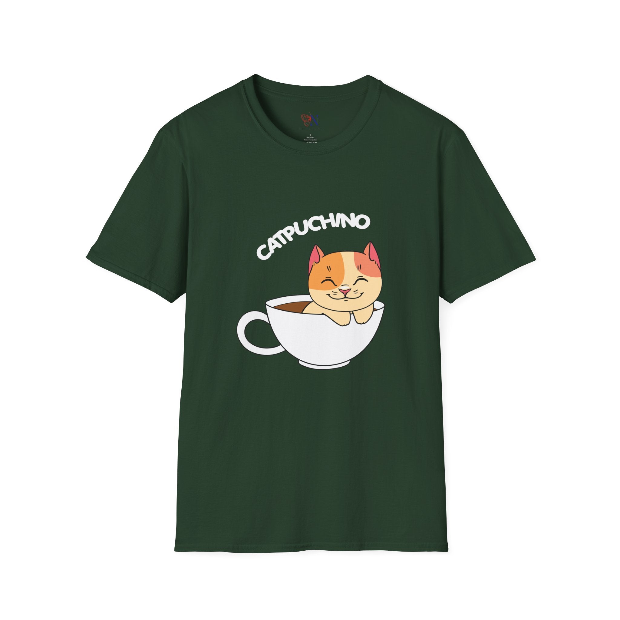 Funny Cat Coffee Lover Shirt, Catpuchino t-shirt
