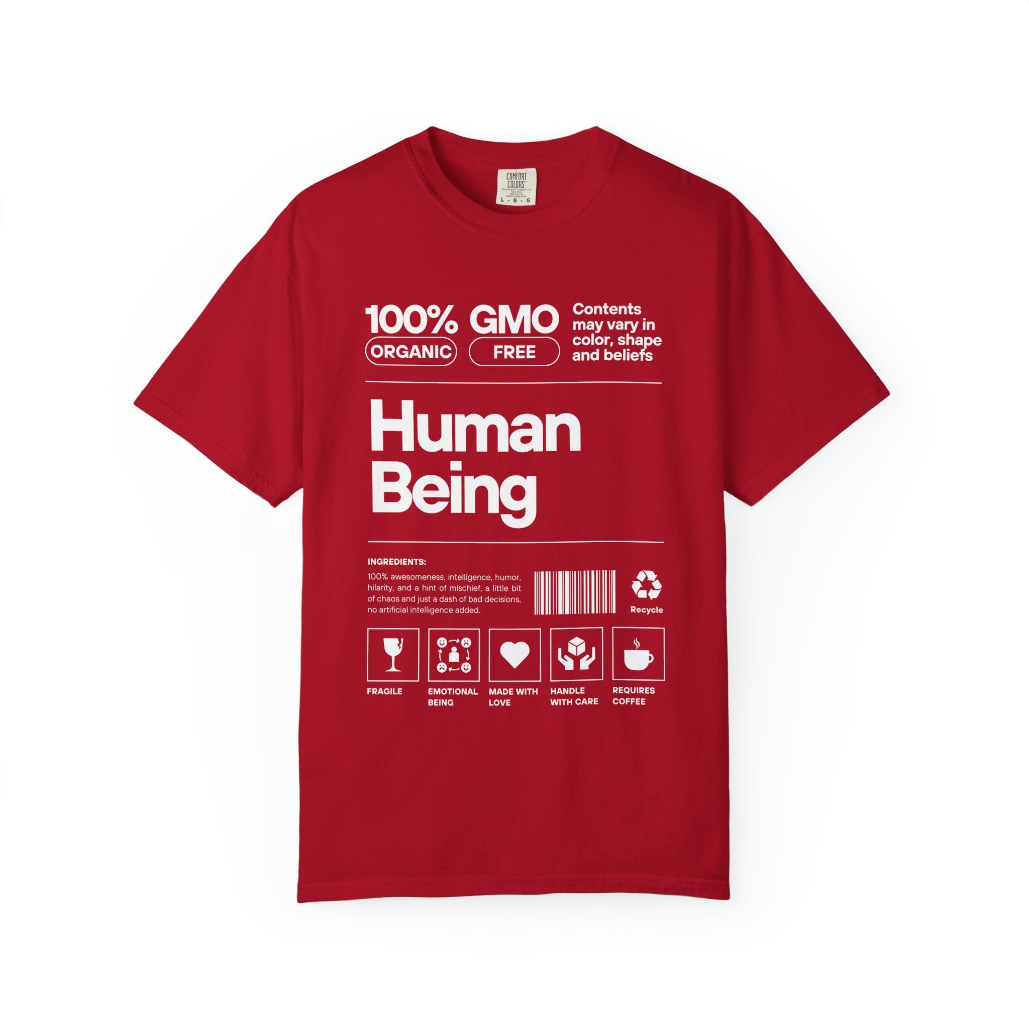 Human Being Facts Graphic T-Shirt — Funny Equality & Fun Facts Tee (Great Birthday Gift)