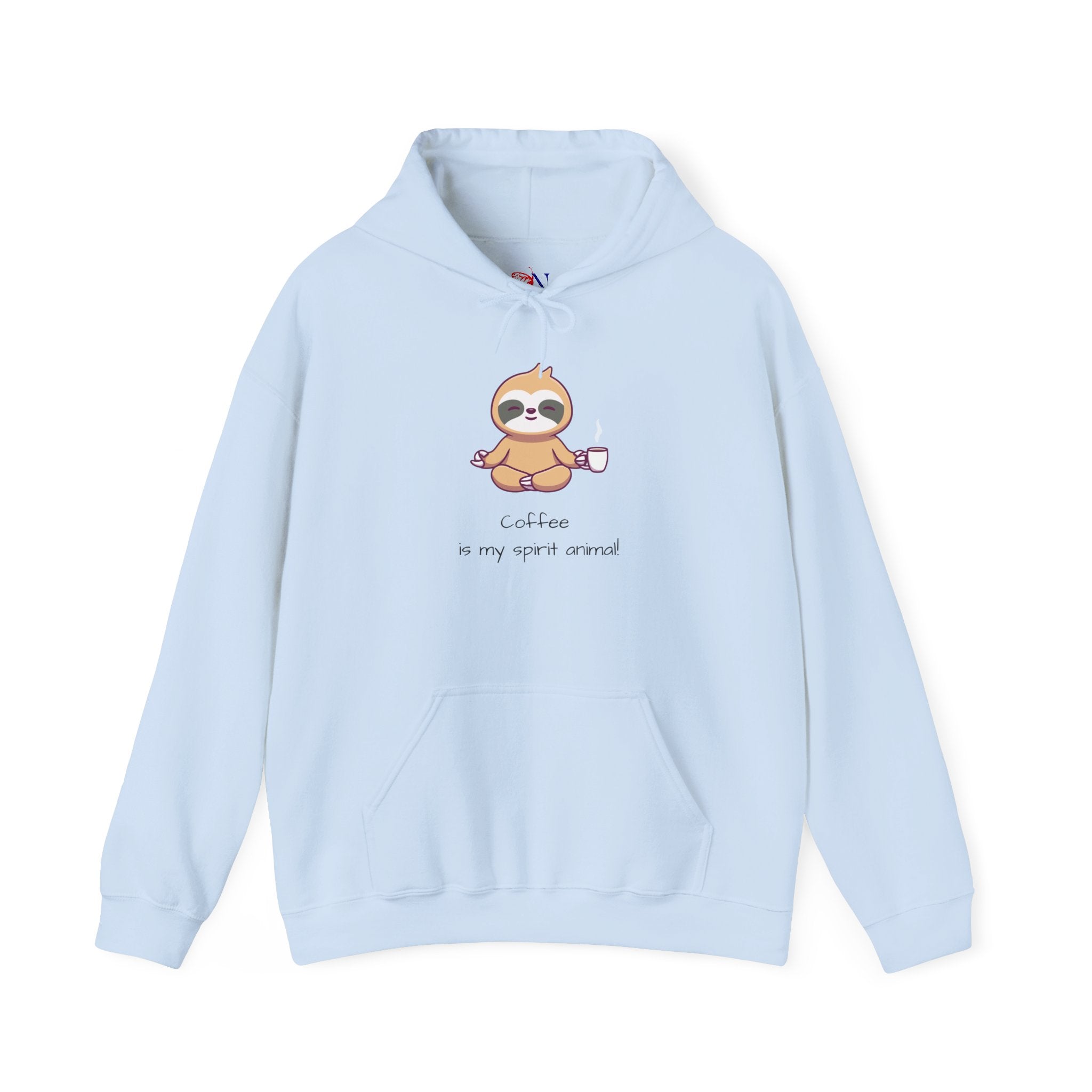 Sloth Coffee Hoodie — "Coffee is my spirit animal" Cute Cozy Pullover