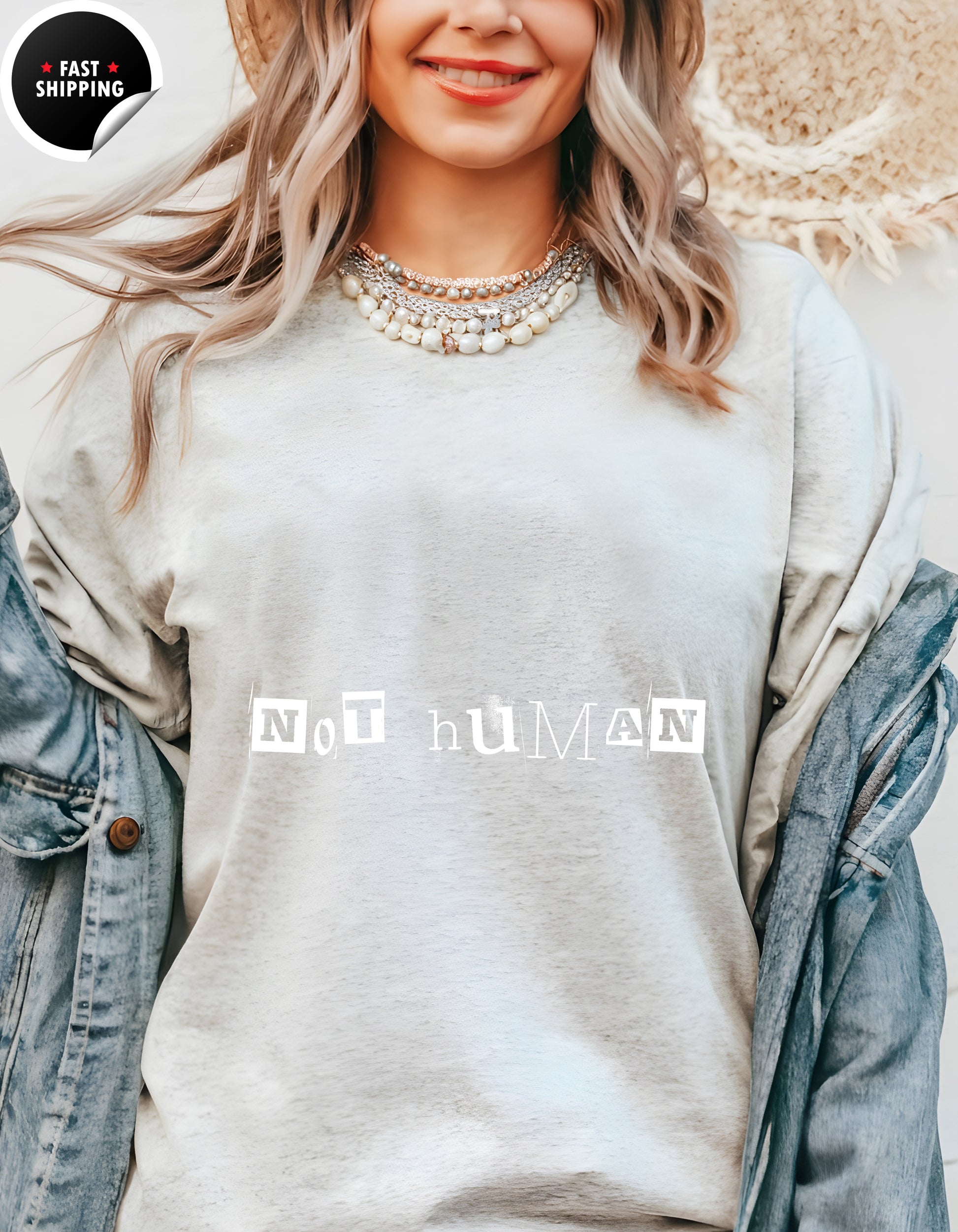 Not Human — Human Equality Protest T-Shirt Lifestyle Mockup | Nutty Designs