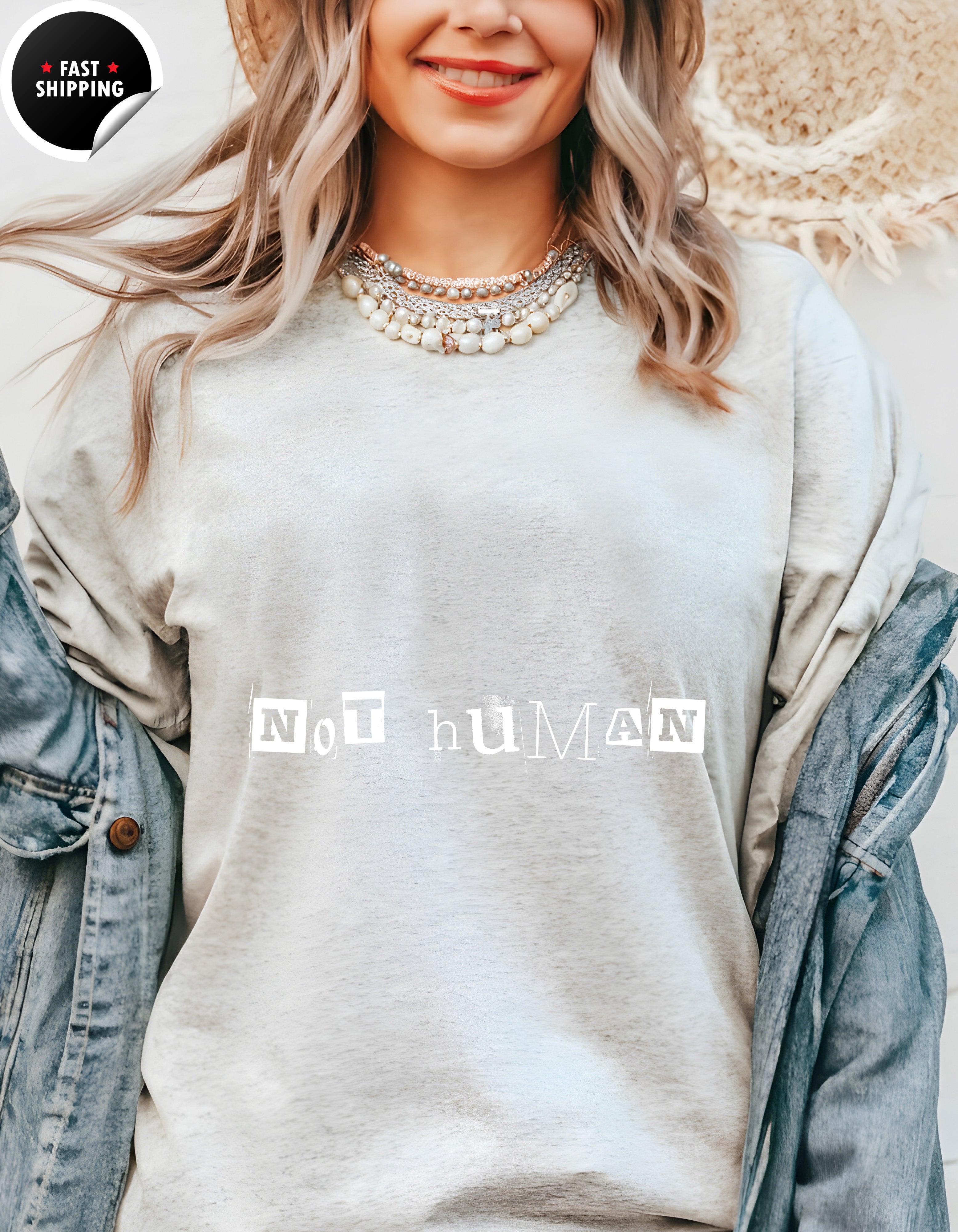 Not Human — Human Equality Protest T-Shirt Lifestyle Mockup | Nutty Designs