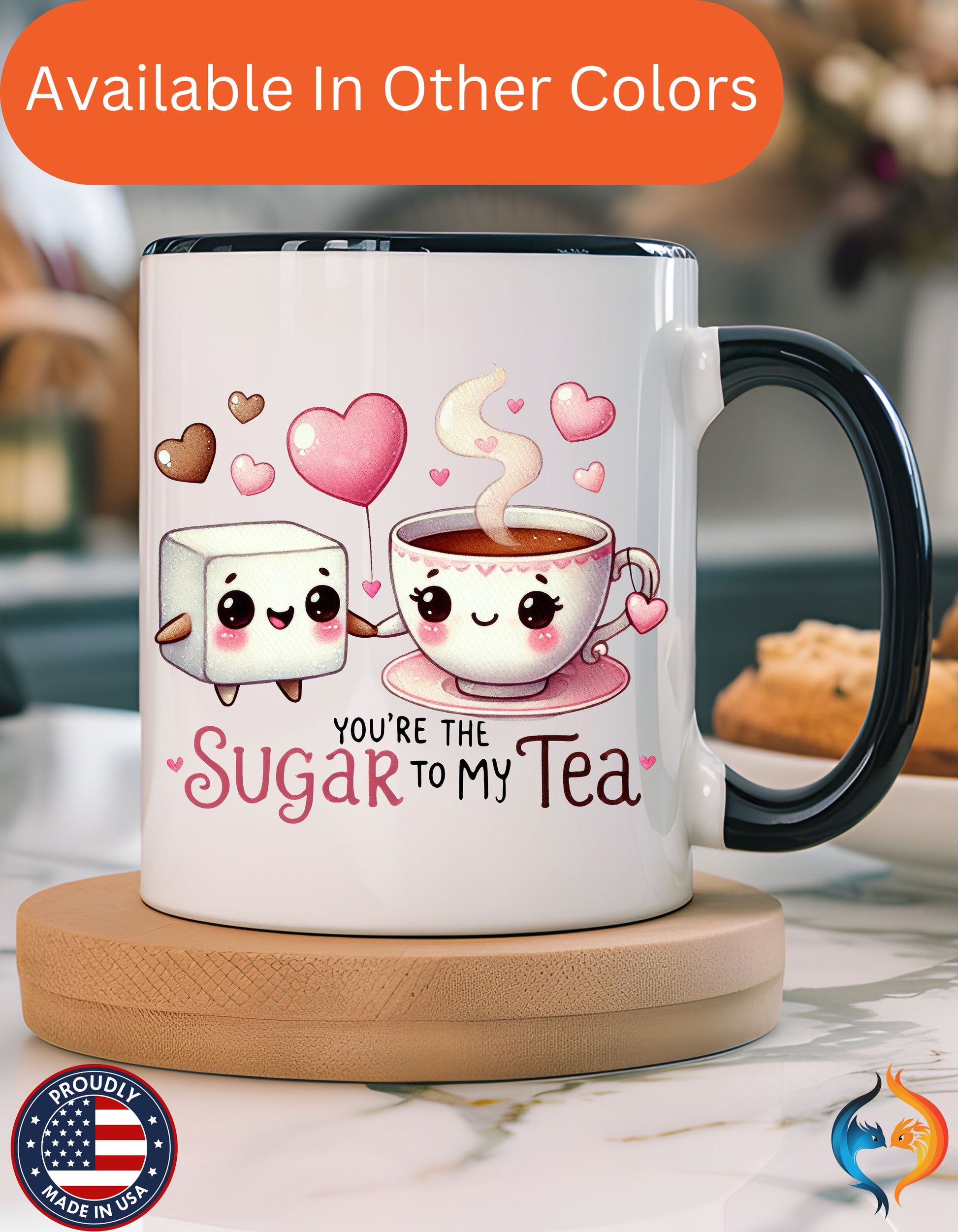 romantic , Sugar To My Tea Anniversary Valentines Cup Mug Product Photo | Nutty Designs