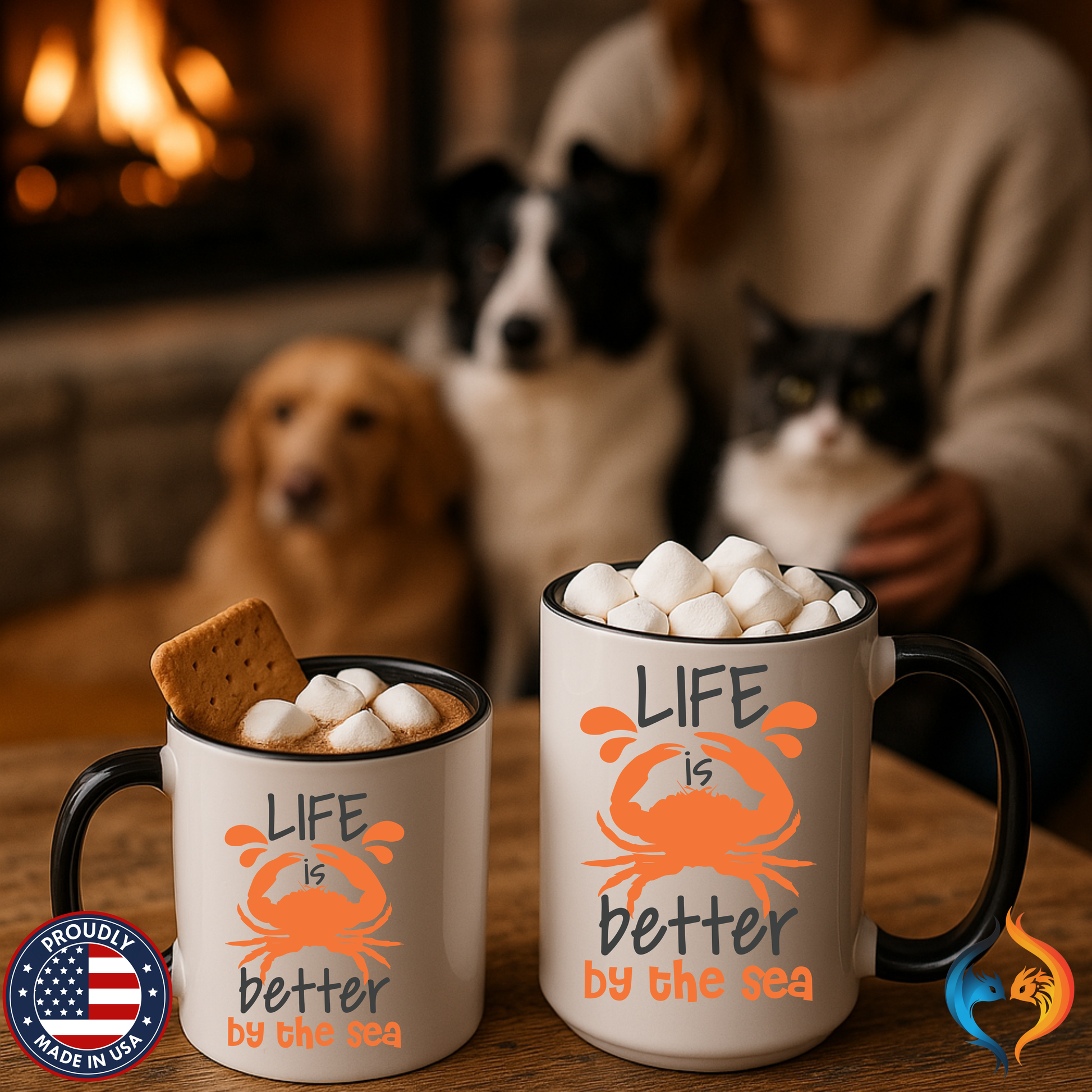 Life is Better by the Sea Mug Lifestyle Mockup | Nutty Designs