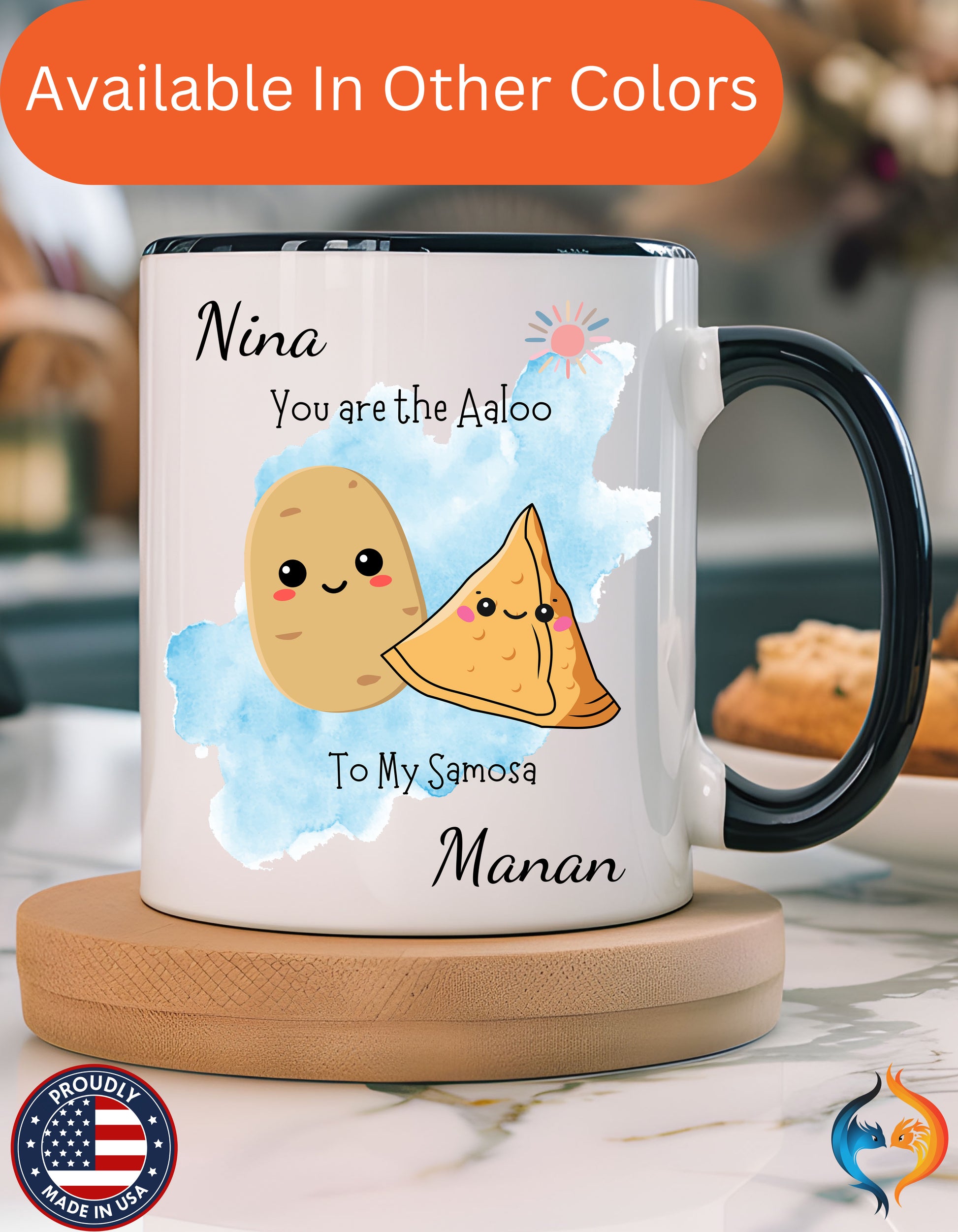 You Are Aaloo To My Samosa , Anniversary, Wedding, Valentines Mug Lifestyle Mockup | Nutty Designs
