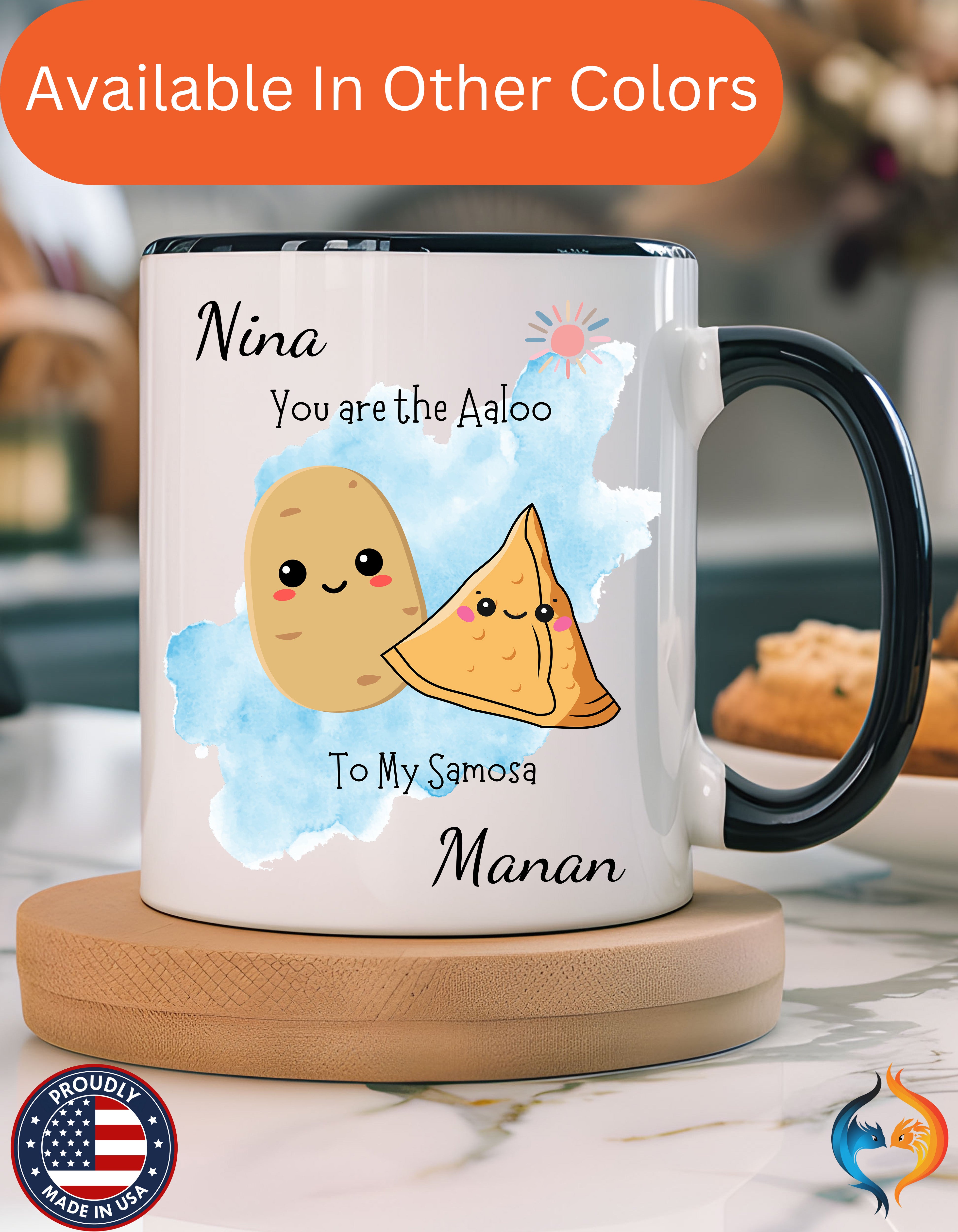 You Are Aaloo To My Samosa , Anniversary, Wedding, Valentines Mug Lifestyle Mockup | Nutty Designs