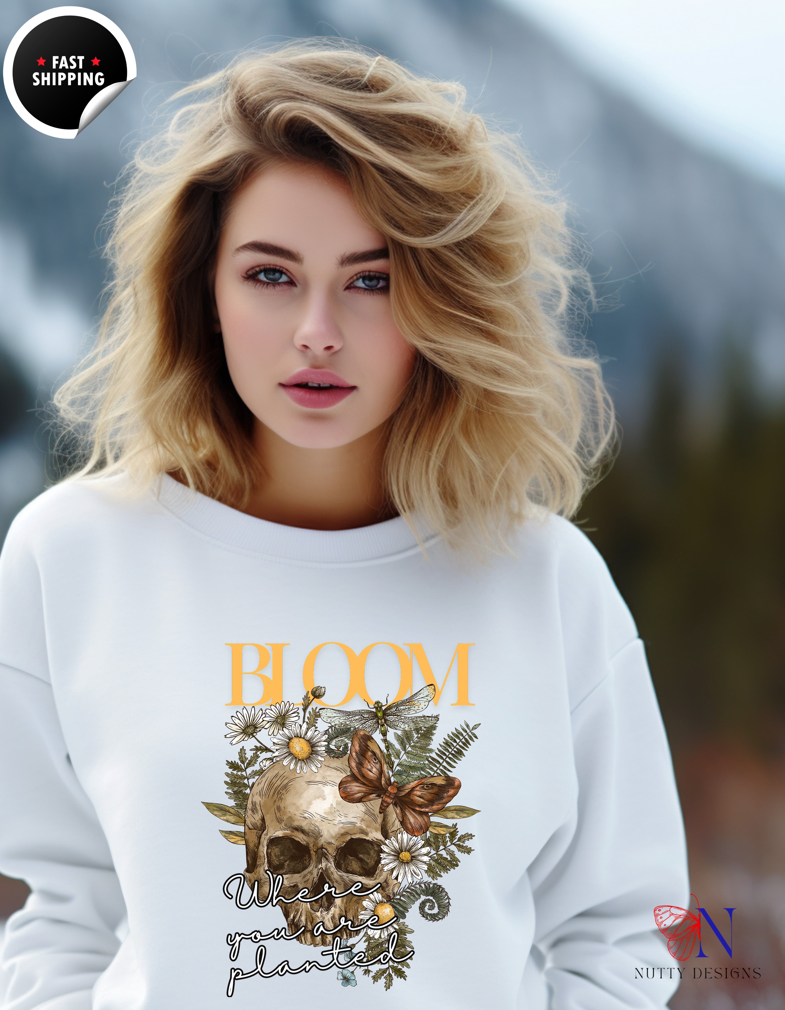 Bloom Where You Are Planted T-Shirt Lifestyle Mockup | Nutty Designs