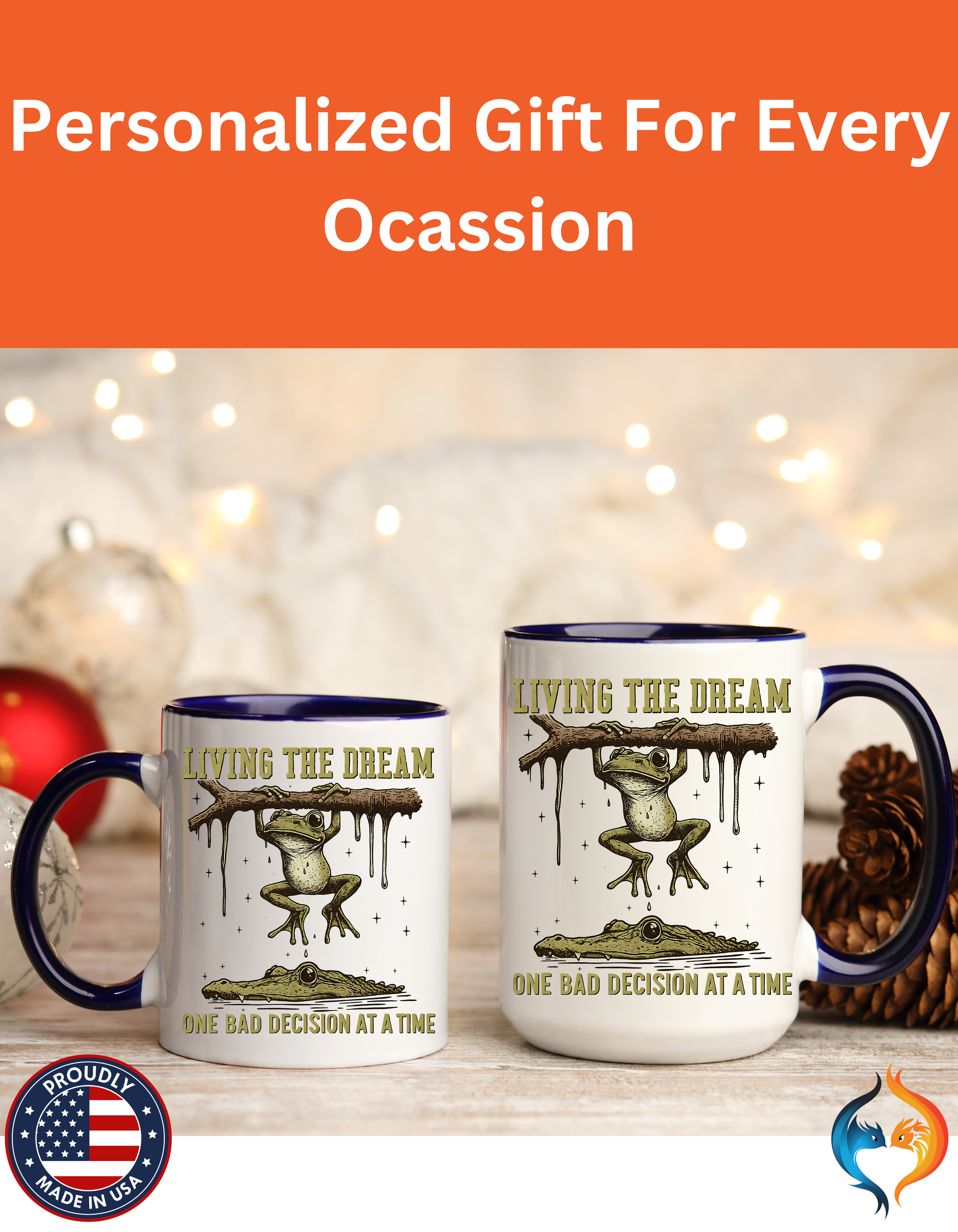 Living The Dream One Bad Decision Mug Product Photo | Nutty Designs