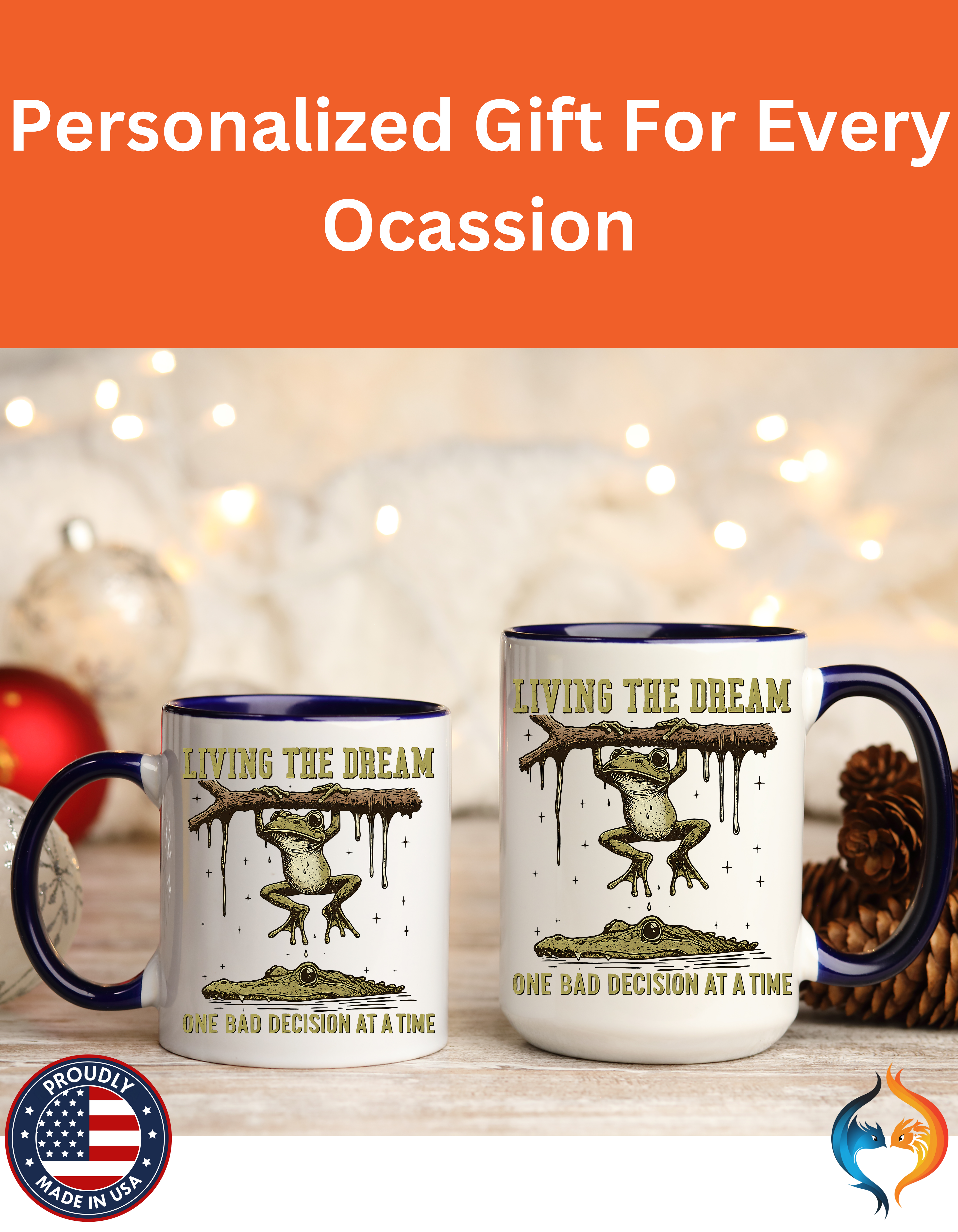 Living The Dream One Bad Decision Mug Product Photo | Nutty Designs