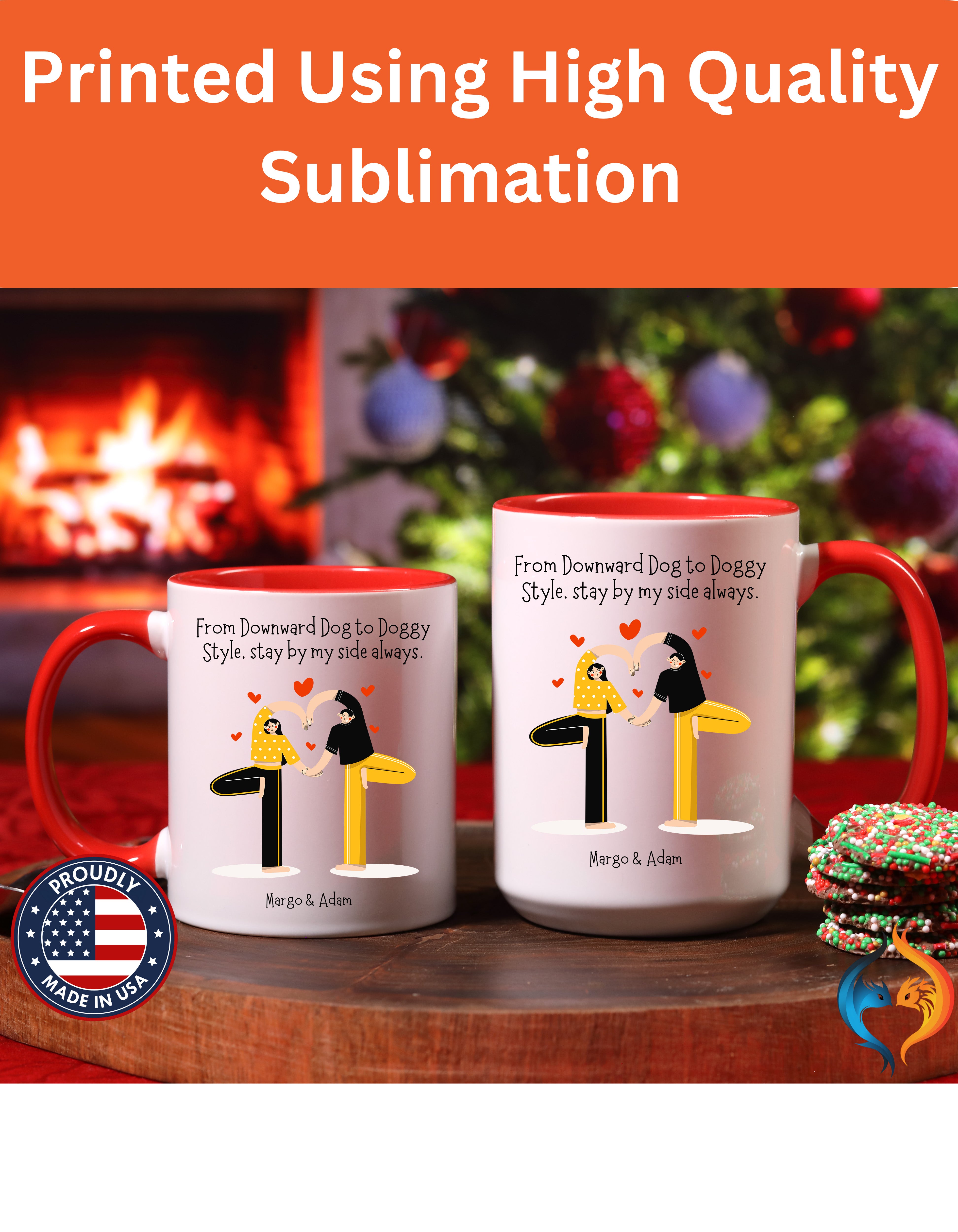 Dirty Valentine Mug - Downward Dog to Doggy Style, Stay by My Side